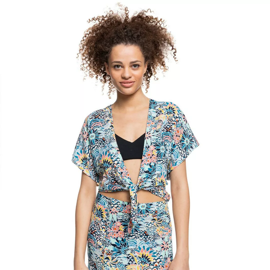 Roxy Marine Bloom Top Kurzarm Hemd M Powder Puff Flower Party Women günstig online kaufen