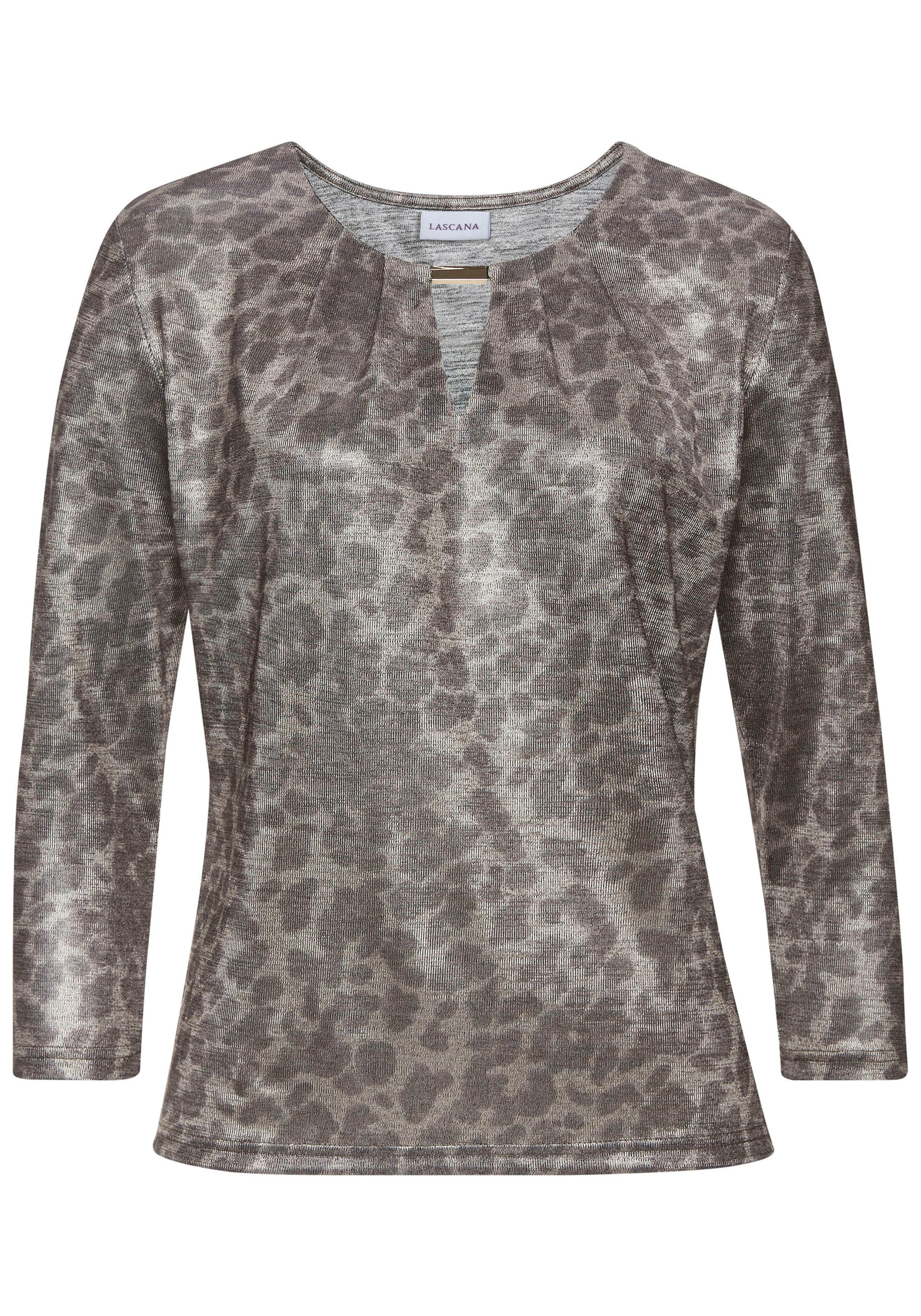 LASCANA 3/4-Arm-Shirt, mit Animaldruck, Jerseyshirt, modisch günstig online kaufen