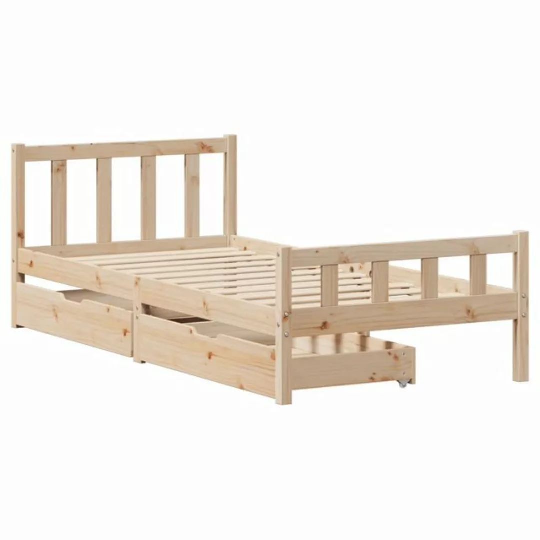 vidaXL Bett Massivholzbett ohne Matratze 75x190 cm Kiefernholz günstig online kaufen