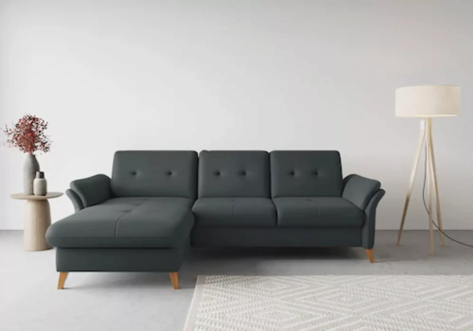 sit&more Ecksofa »Göteborg«, Sitztiefenverstellung und Federkern, wahlweise günstig online kaufen