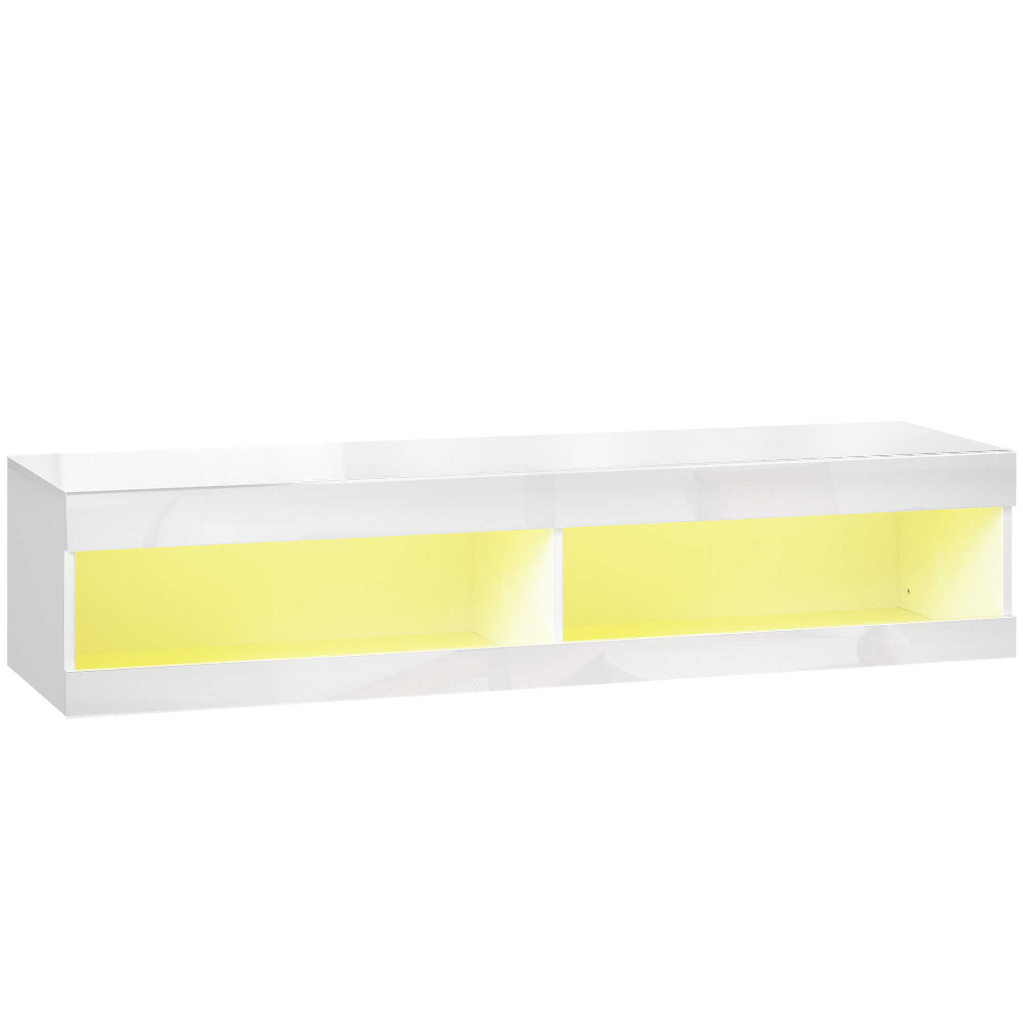 HOMCOM TV Schrank, Hängendes TV Lowboard mit RGB LED-Beleuchtung in 16 Farb günstig online kaufen