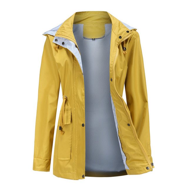 Nebelmeer Funktionsjacke Mode Herbst Winter abnehmbare Kapuze Trenchcoat Da günstig online kaufen