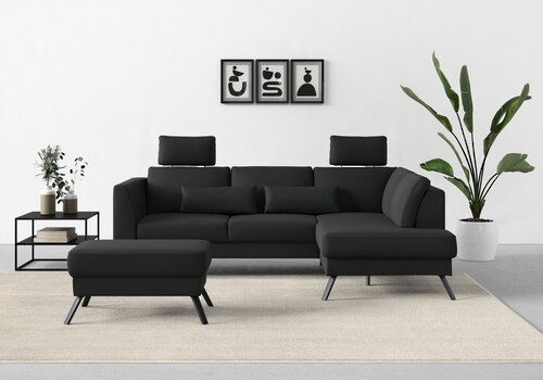 sit&more Ecksofa "Lindholm L-Form", mit Sitztiefenverstellung und Federkern günstig online kaufen