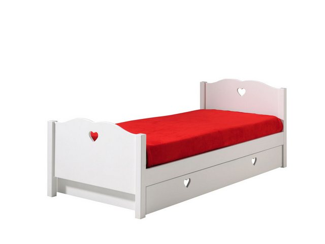 58 aufm Kessel Kinderbett Einzelbett Kamila 212x96x80 Kinderbett MDF Weiß ( günstig online kaufen