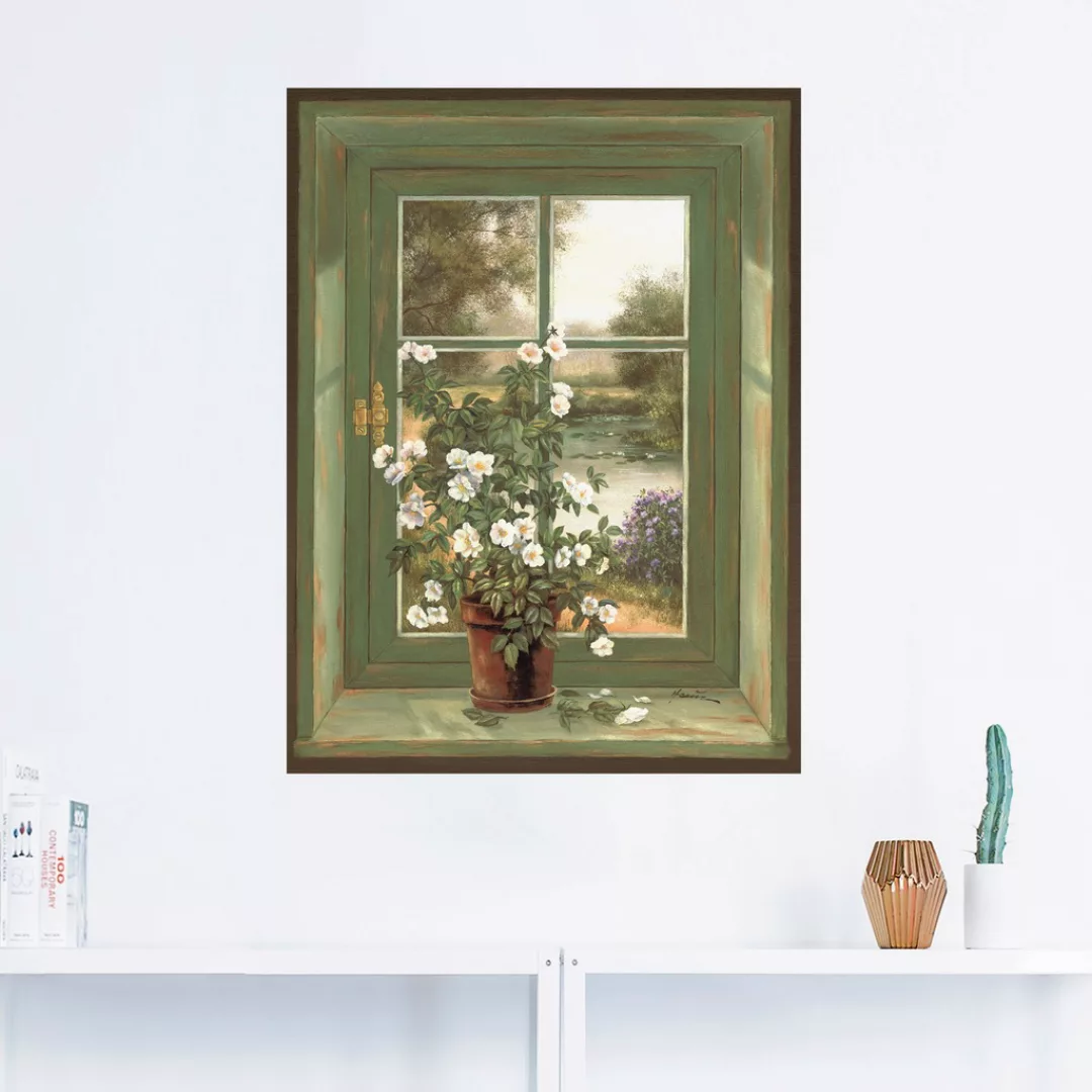 Artland Wandbild »Wildrosen am Fenster«, Arrangements, (1 St.) günstig online kaufen