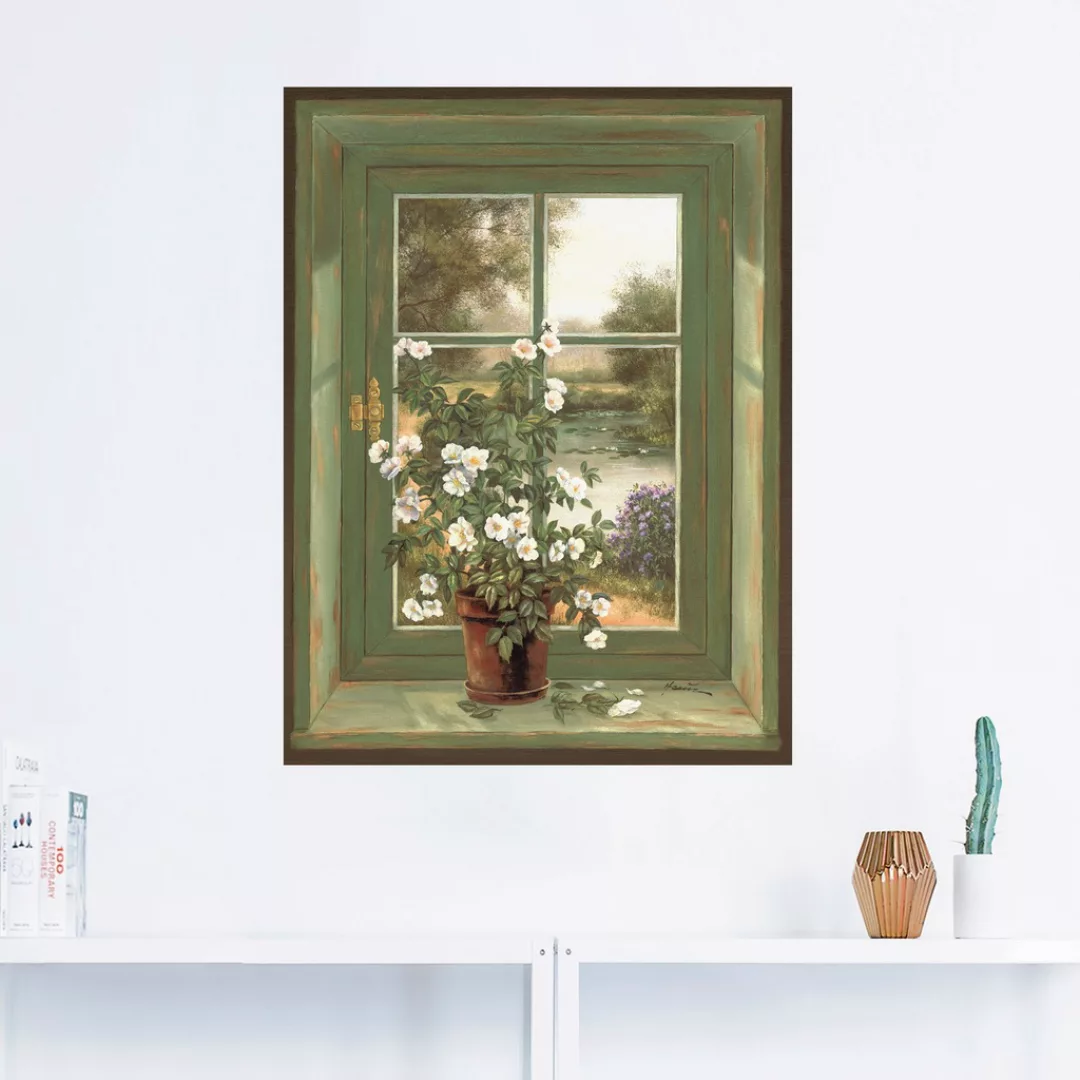 Artland Wandbild "Wildrosen am Fenster", Arrangements, (1 St.), als Alubild günstig online kaufen