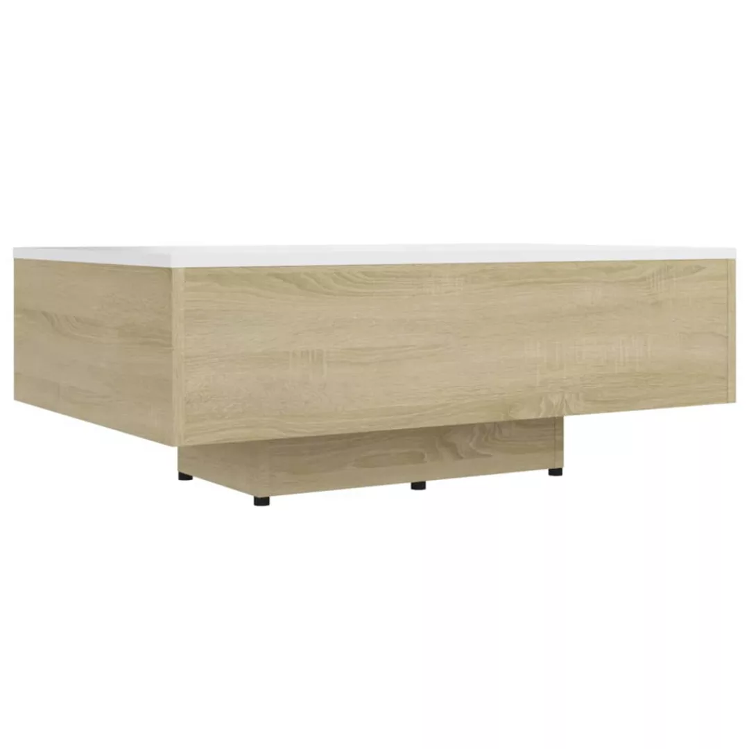 Couchtisch Weiß Und Sonoma-eiche 85x55x31 Cm Spanplatte günstig online kaufen