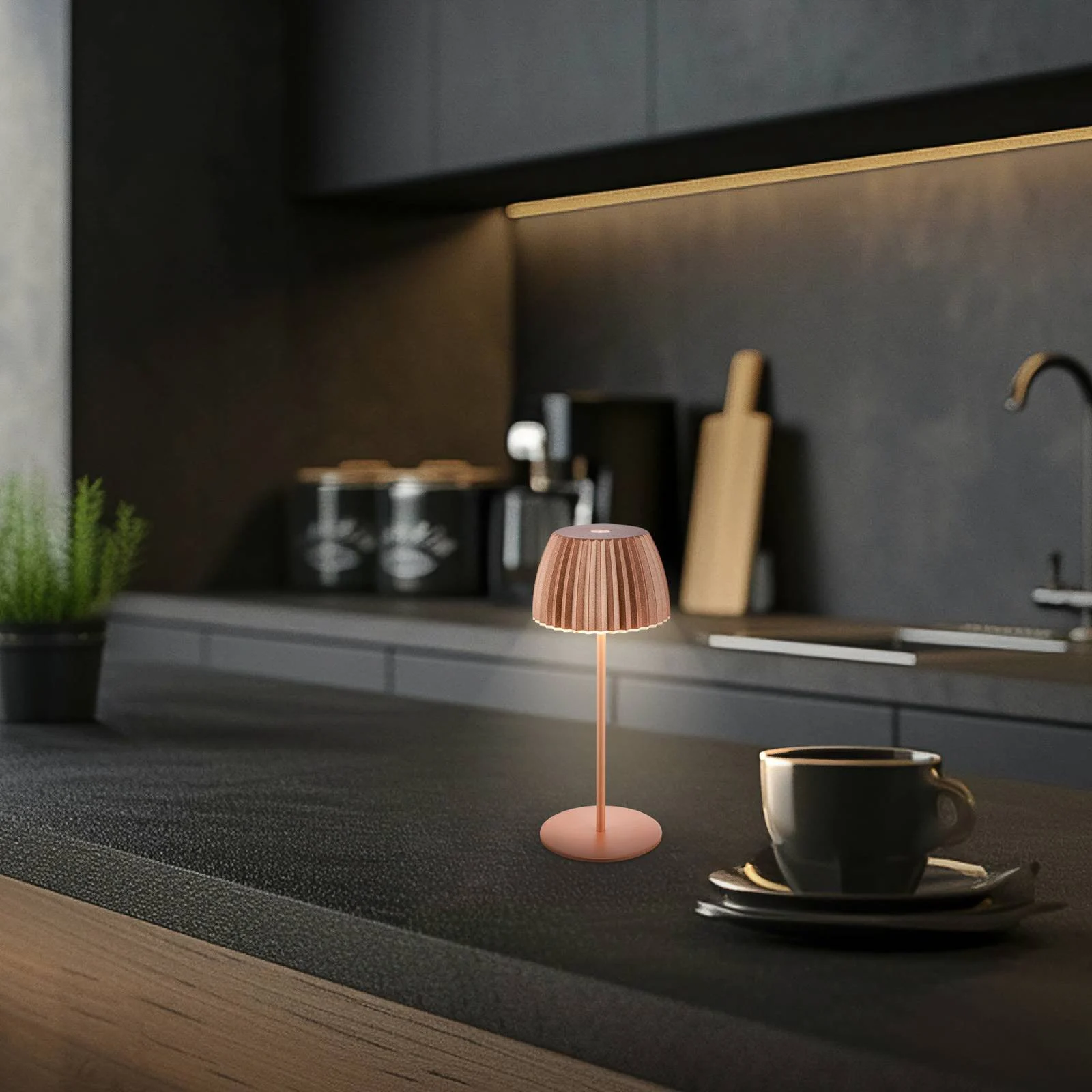 Briloner Leuchten LED Tischleuchte Riffle Tischlampe günstig online kaufen