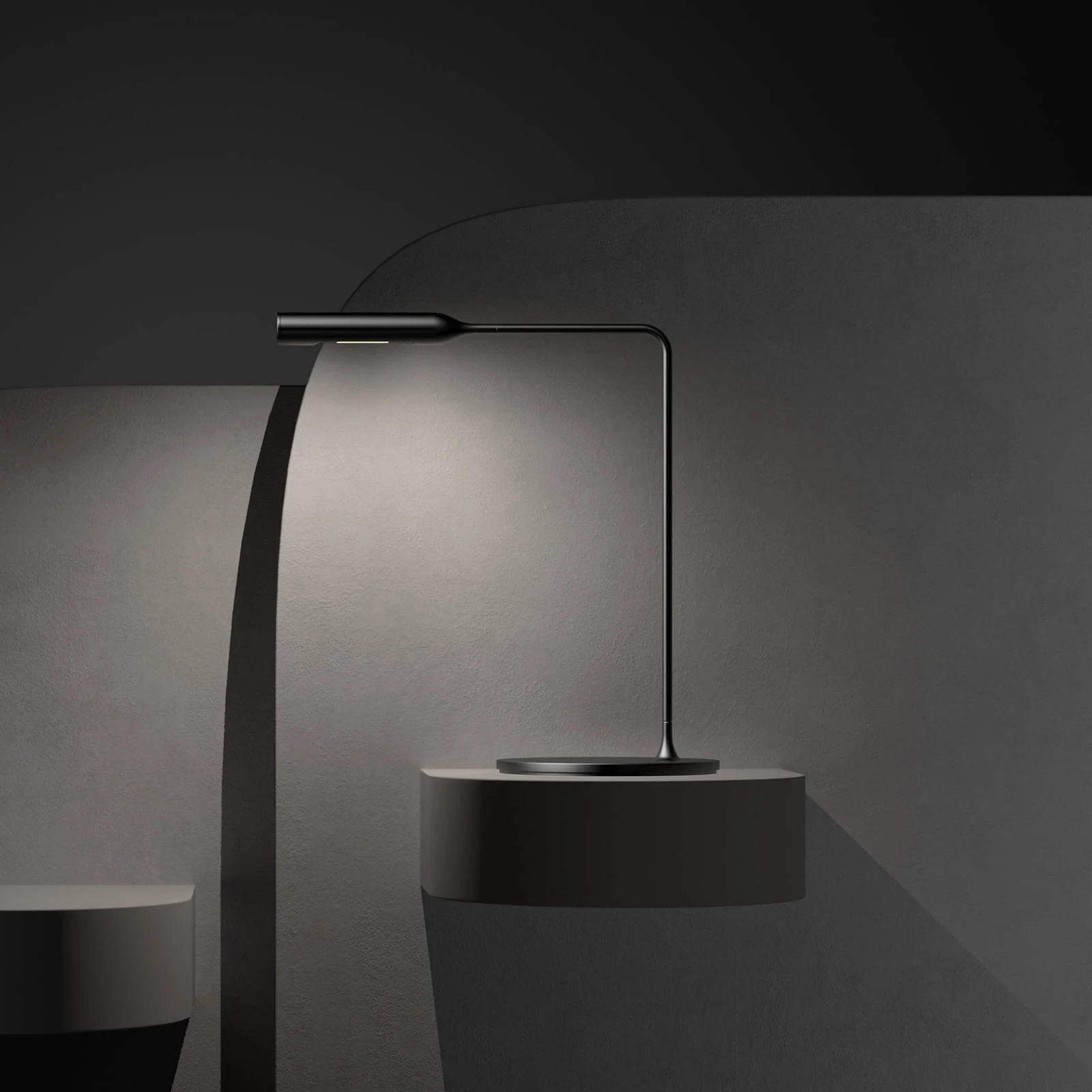 Lumina Flo Bedside LED-Tischlampe 3.000K schwarz günstig online kaufen