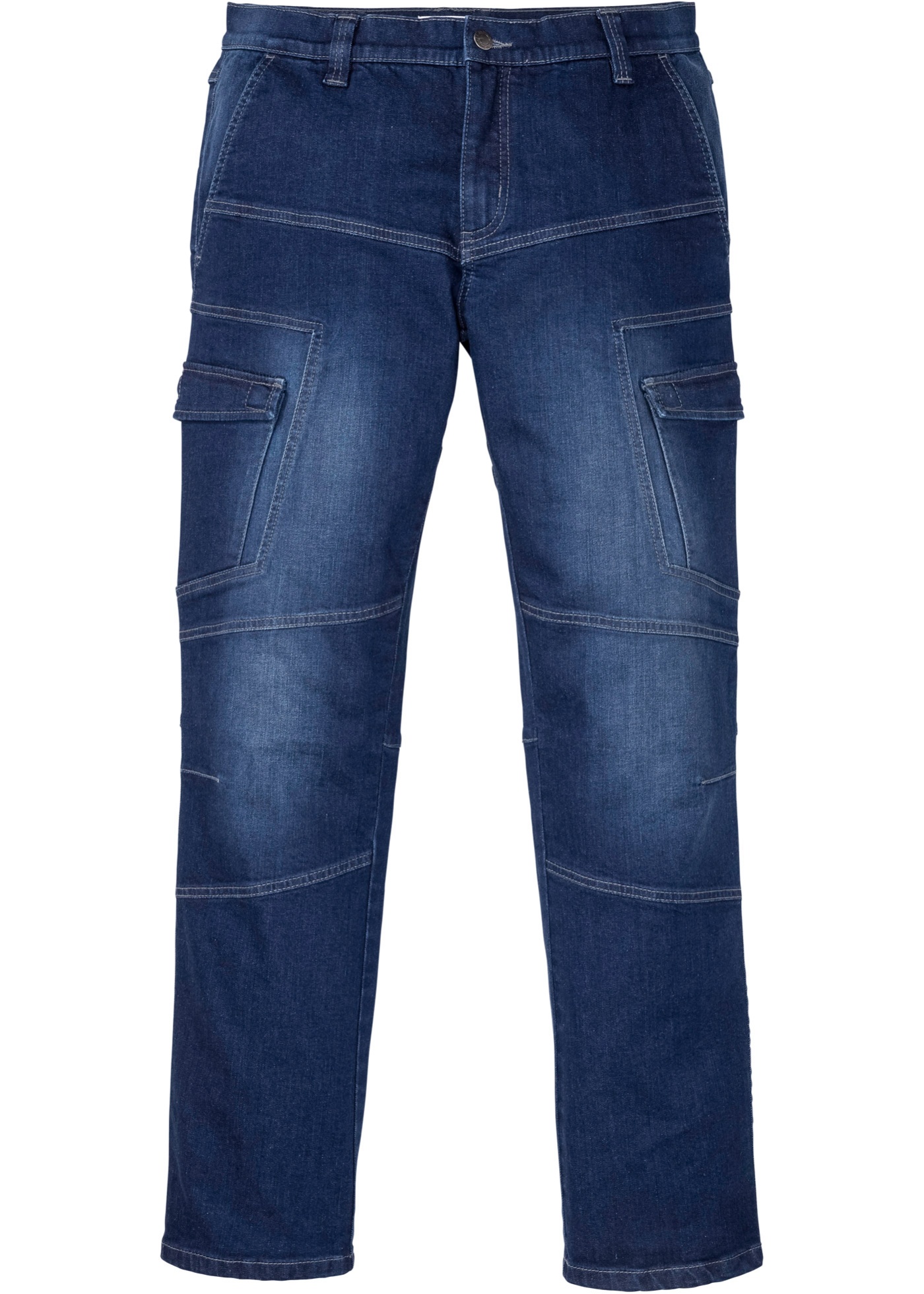 Regular Fit Cargo-Stretch-Jeans, Straight günstig online kaufen
