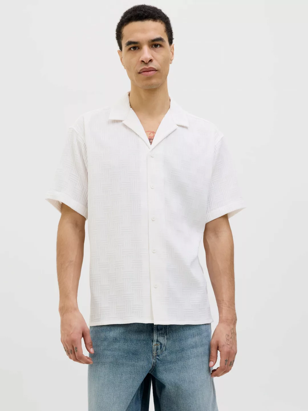Jack & Jones Kurzarmhemd "JJEMATTEO RESORT SHIRT SS SN", mit Resort Kragen günstig online kaufen