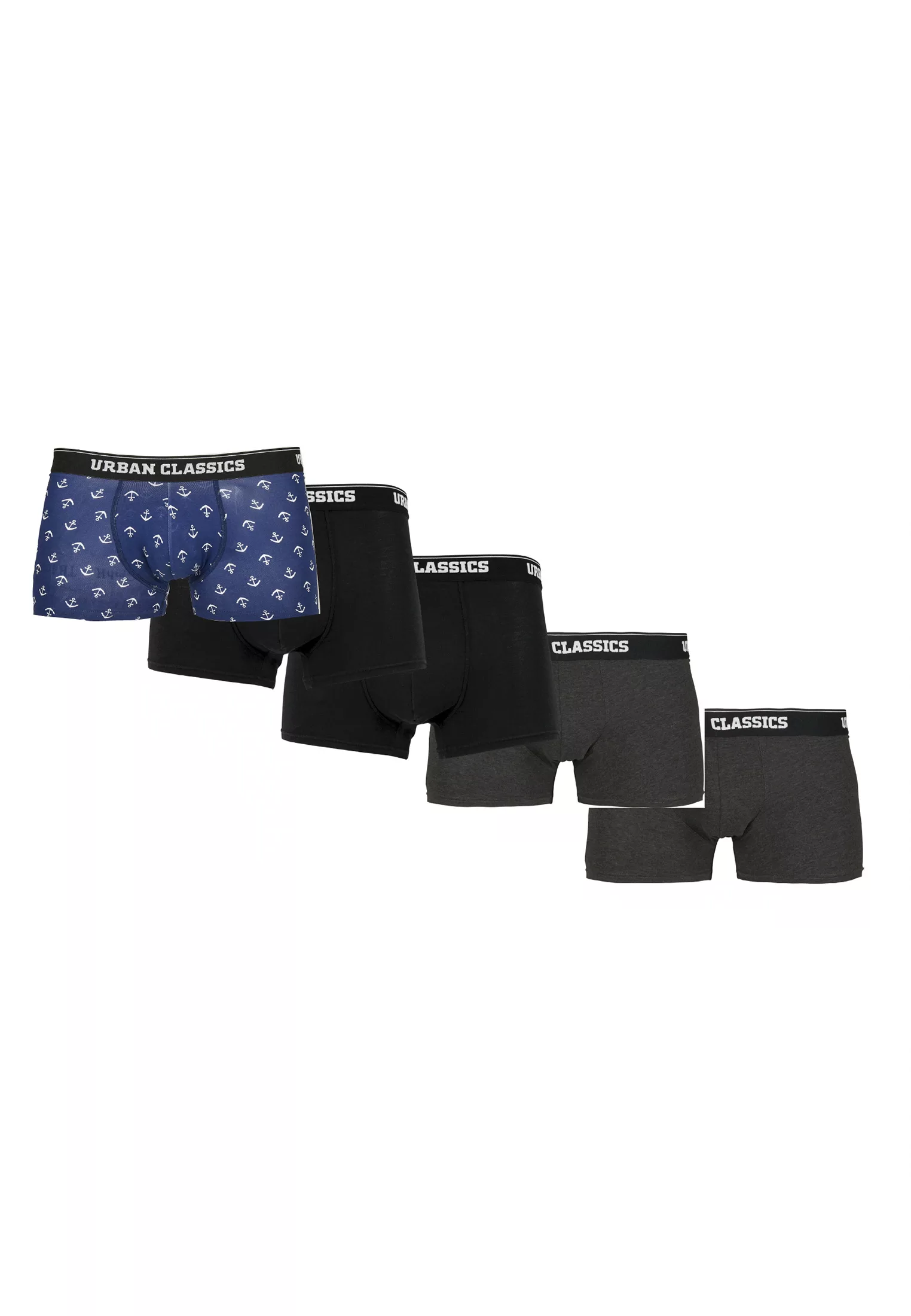 URBAN CLASSICS Boxershorts "Urban Classics Herren Boxer Shorts 5-Pack", (1 günstig online kaufen