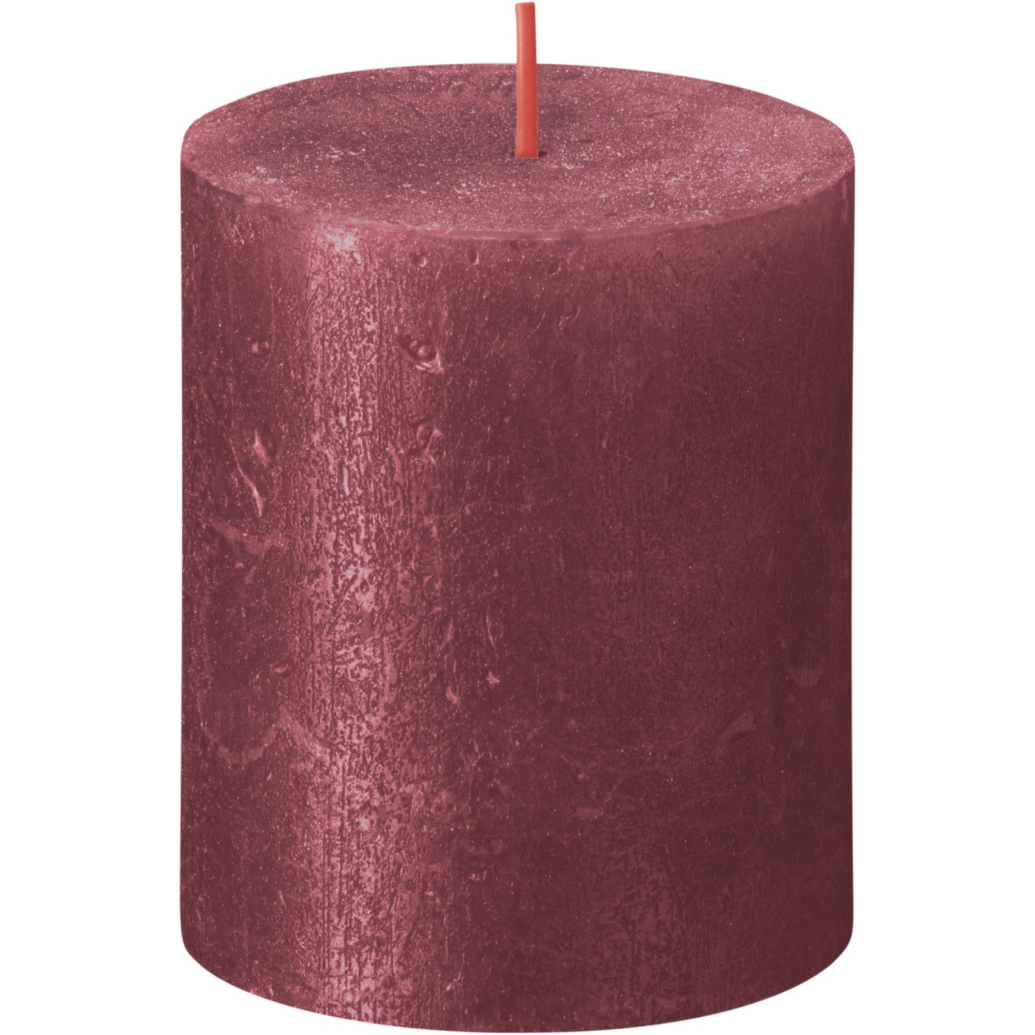 Bolsius Rustik-Kerze Shimmer 80/68 mm Rot günstig online kaufen