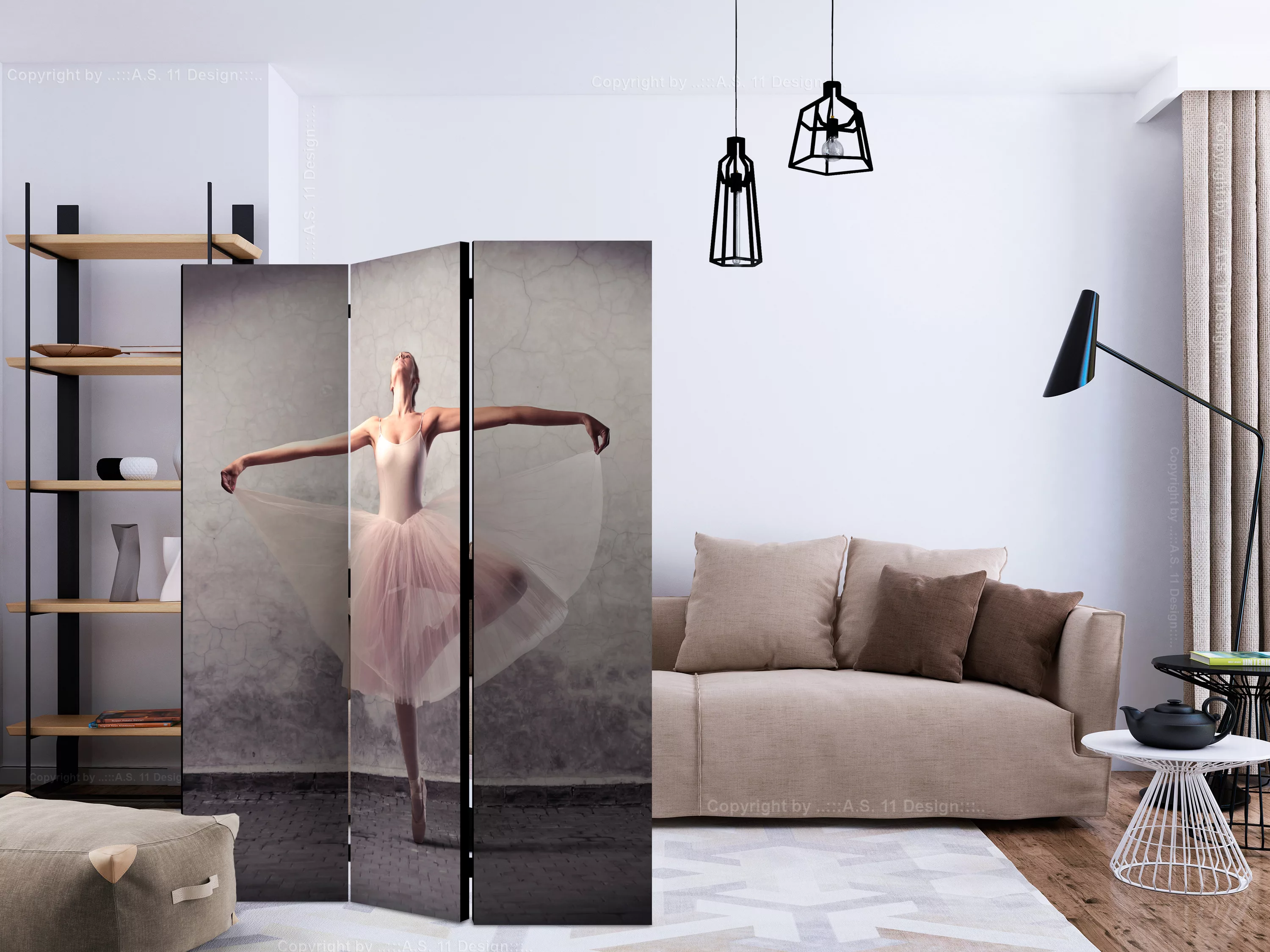 3-teiliges Paravent - Classical Dance - Poetry Without Words [room Dividers günstig online kaufen