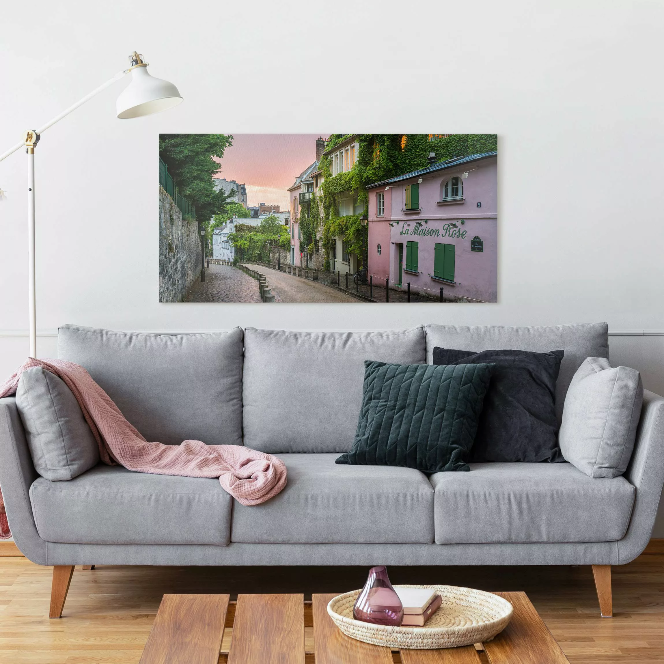 Leinwandbild Rosa Dämmerung in Paris günstig online kaufen