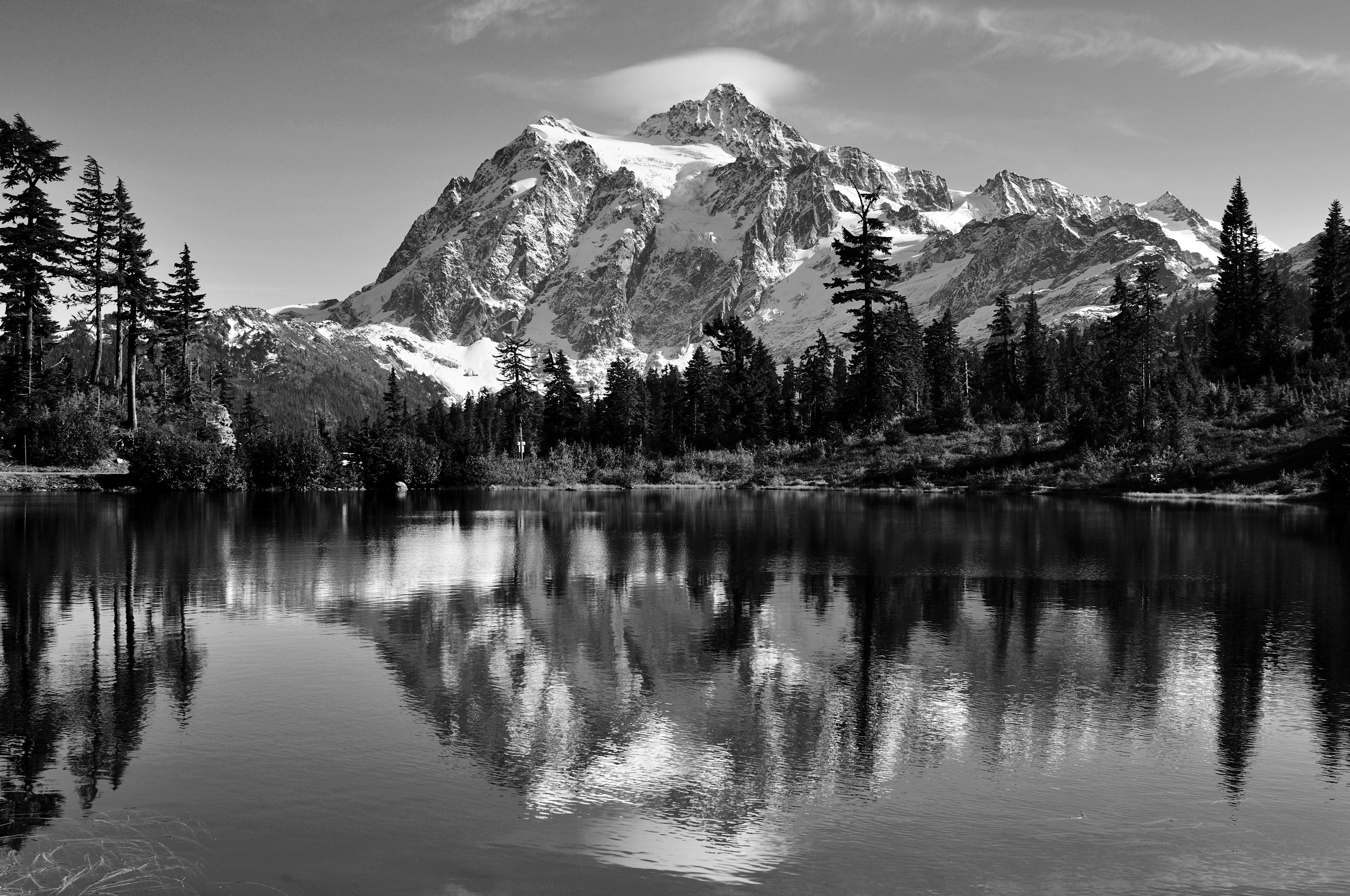 Papermoon Fototapete »Landschaft Schwarz & Weiß« günstig online kaufen