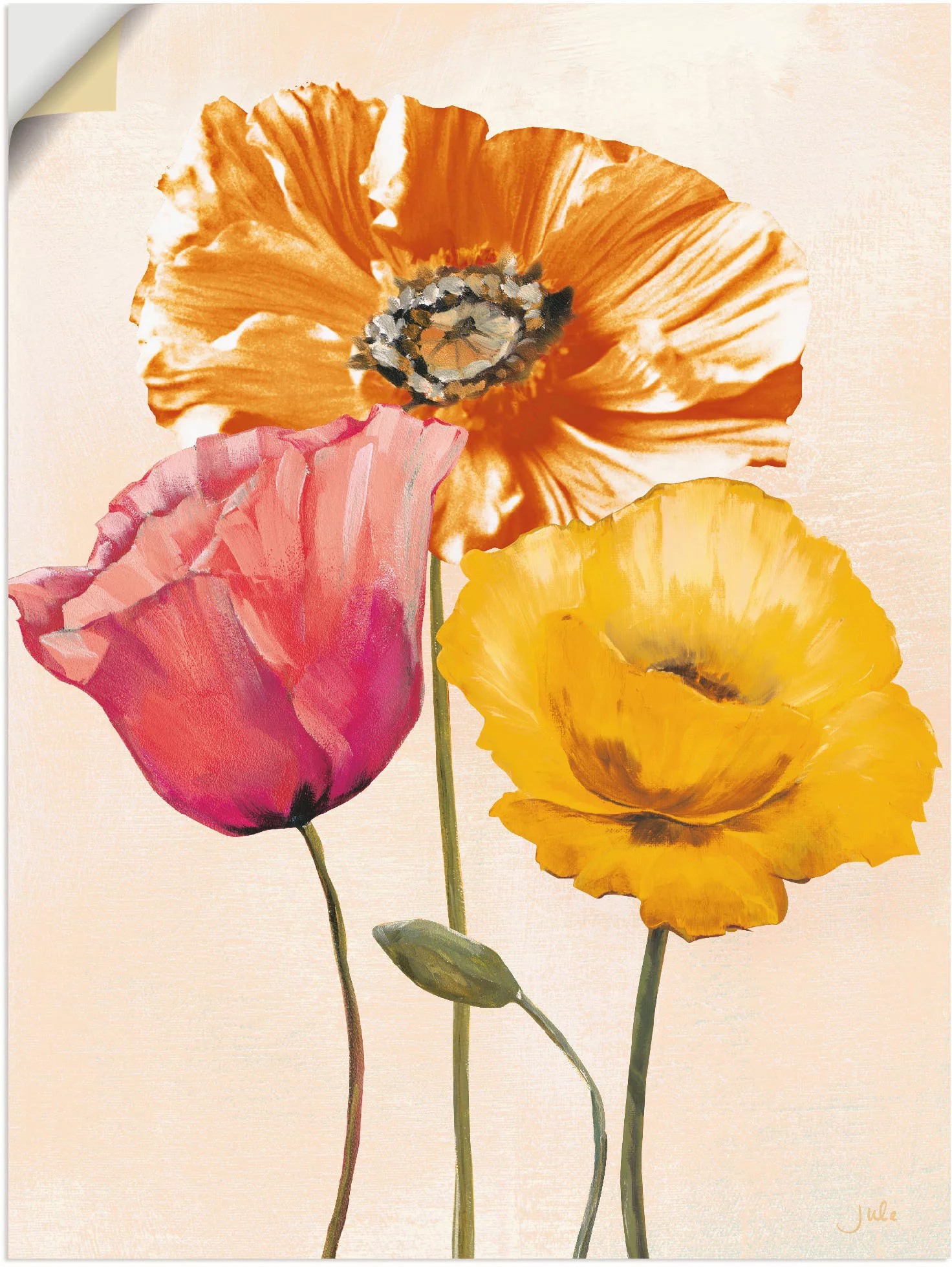 Artland Wandbild »Bunte Mohnblumen II«, Blumenbilder, (1 St.) günstig online kaufen