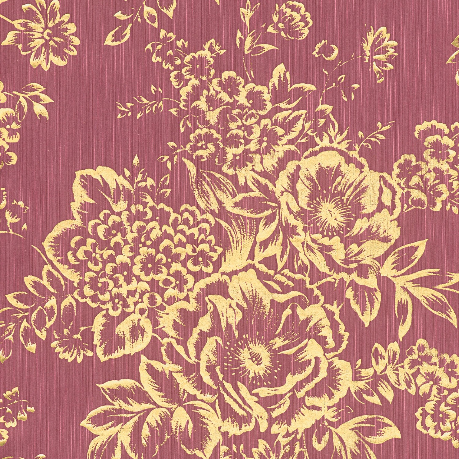 Bricoflor Textil Blumentapete Schwarz Gold Vlies Textiltapete mit Blumen im günstig online kaufen