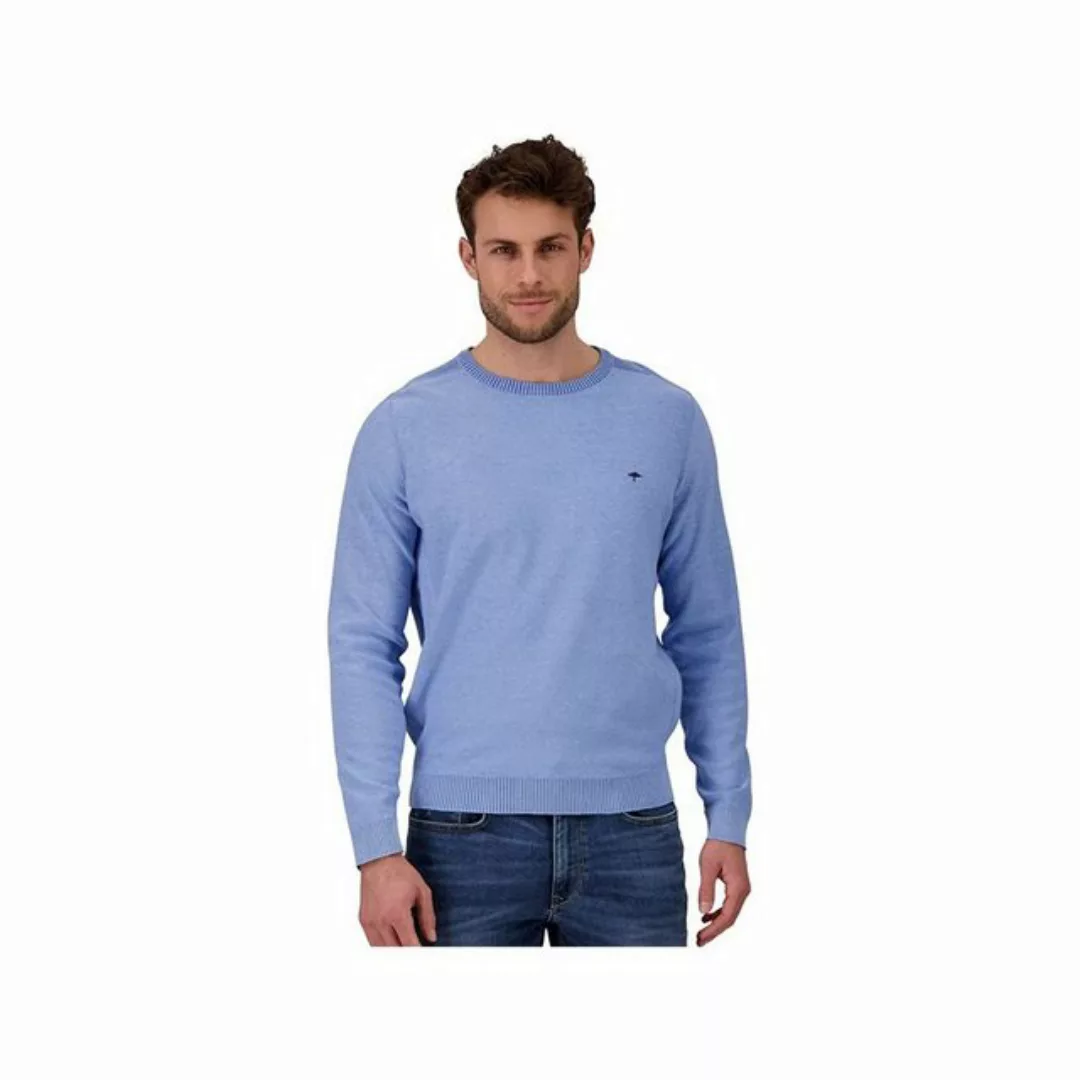 FYNCH-HATTON Rundhalspullover blau regular fit (1-tlg) günstig online kaufen
