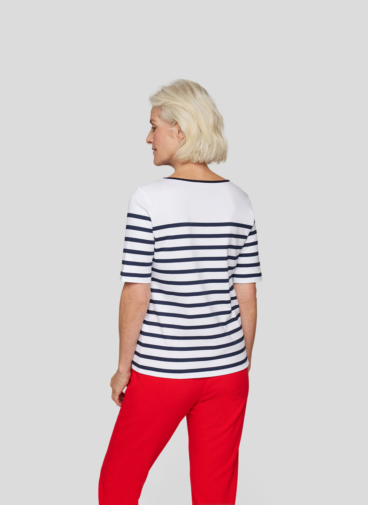 Rabe Rundhalsshirt, im Streifen-Design und mit Letter-Print günstig online kaufen