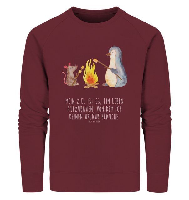 Mr. & Mrs. Panda Longpullover Größe XXL Pinguin Lagerfeuer - Burgundy - Ges günstig online kaufen