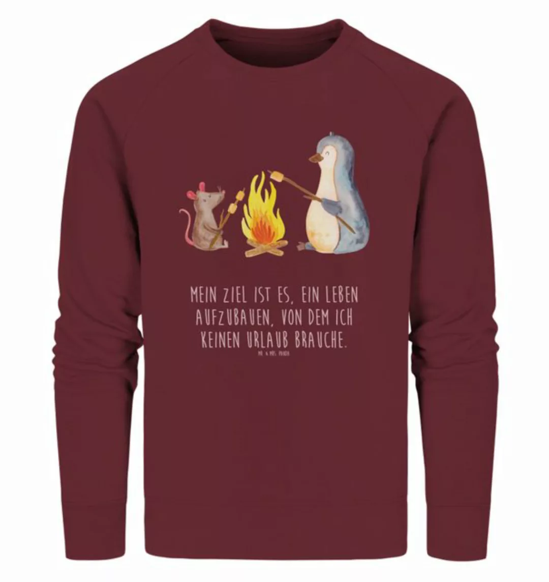 Mr. & Mrs. Panda Longpullover Größe M Pinguin Lagerfeuer - Burgundy - Gesch günstig online kaufen