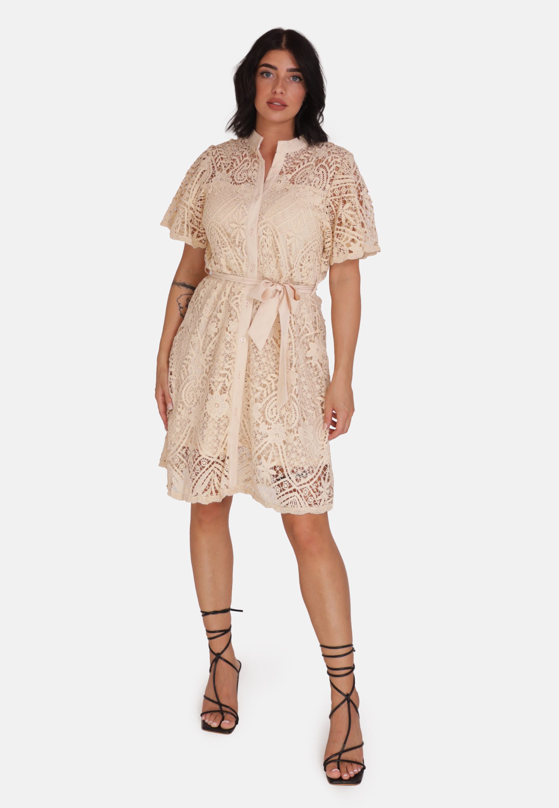 Elara Spitzenkleid Elara Damen Rüschenkleid (1-tlg) günstig online kaufen