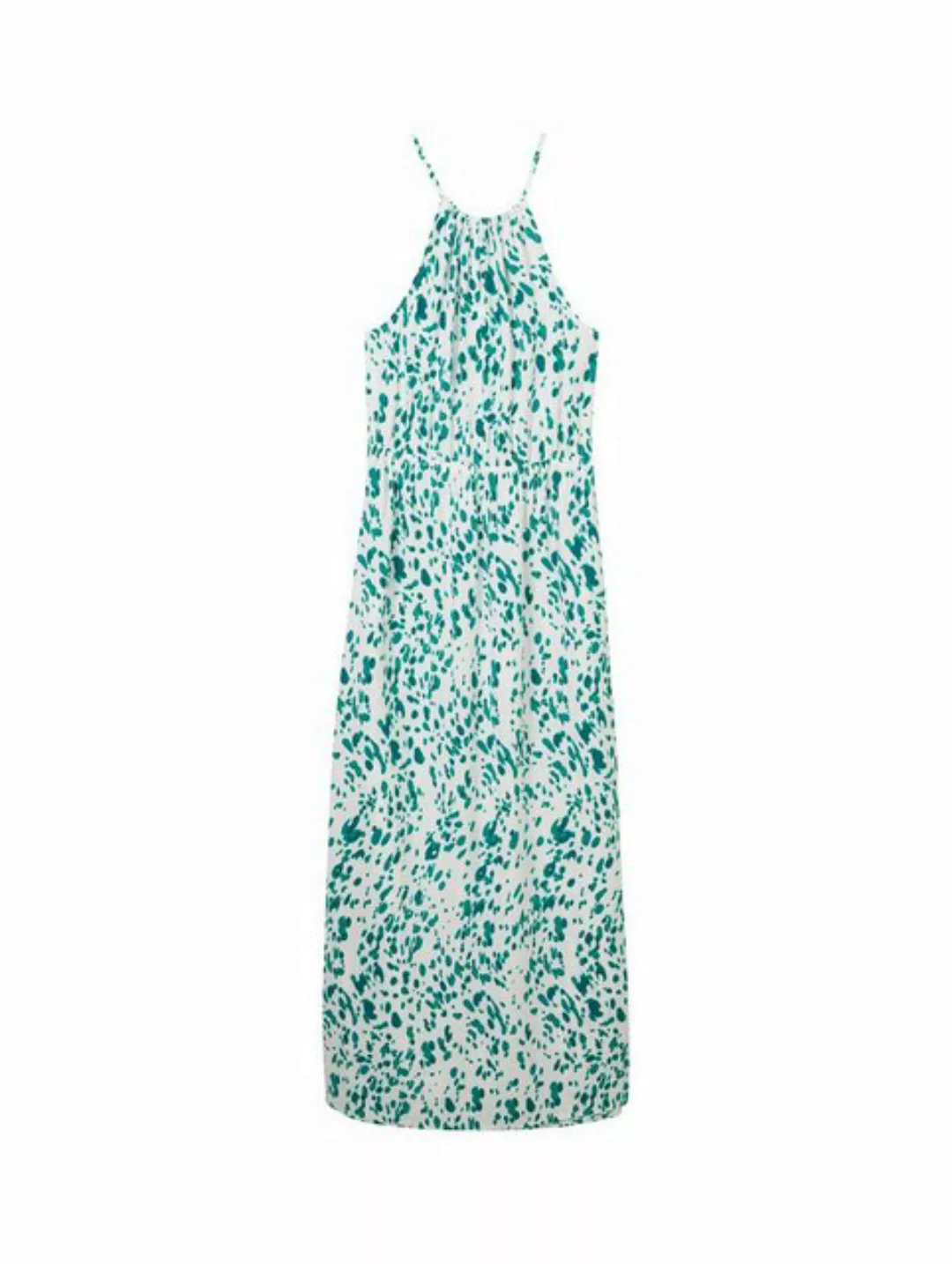 TOM TAILOR Denim Sommerkleid halterneck maxi dress, abstract white dot prin günstig online kaufen