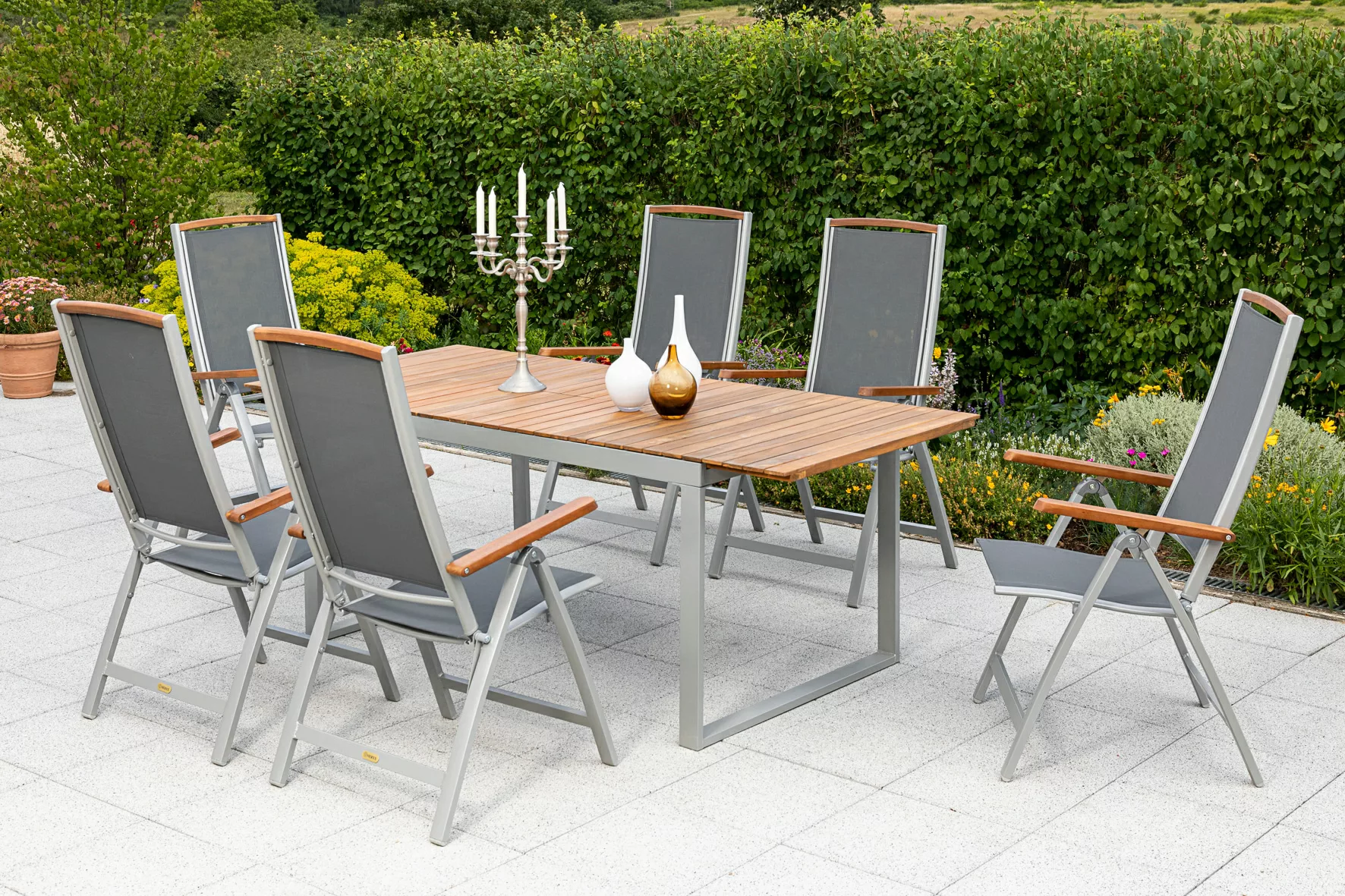 MERXX Garten-Essgruppe ""Siena"", (Set, 7 tlg., 5-fach verstellbare Rückenl günstig online kaufen