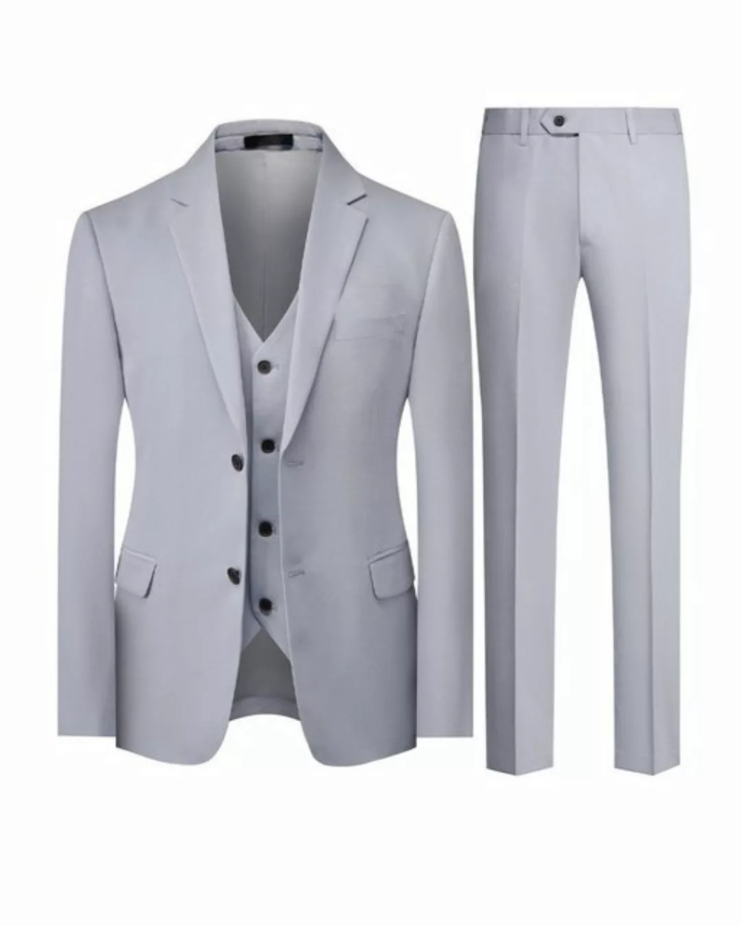 Allthemen Anzug (3 tlg, Sakko & Weste & Hose) Herren Businessanzug Slim Fit günstig online kaufen