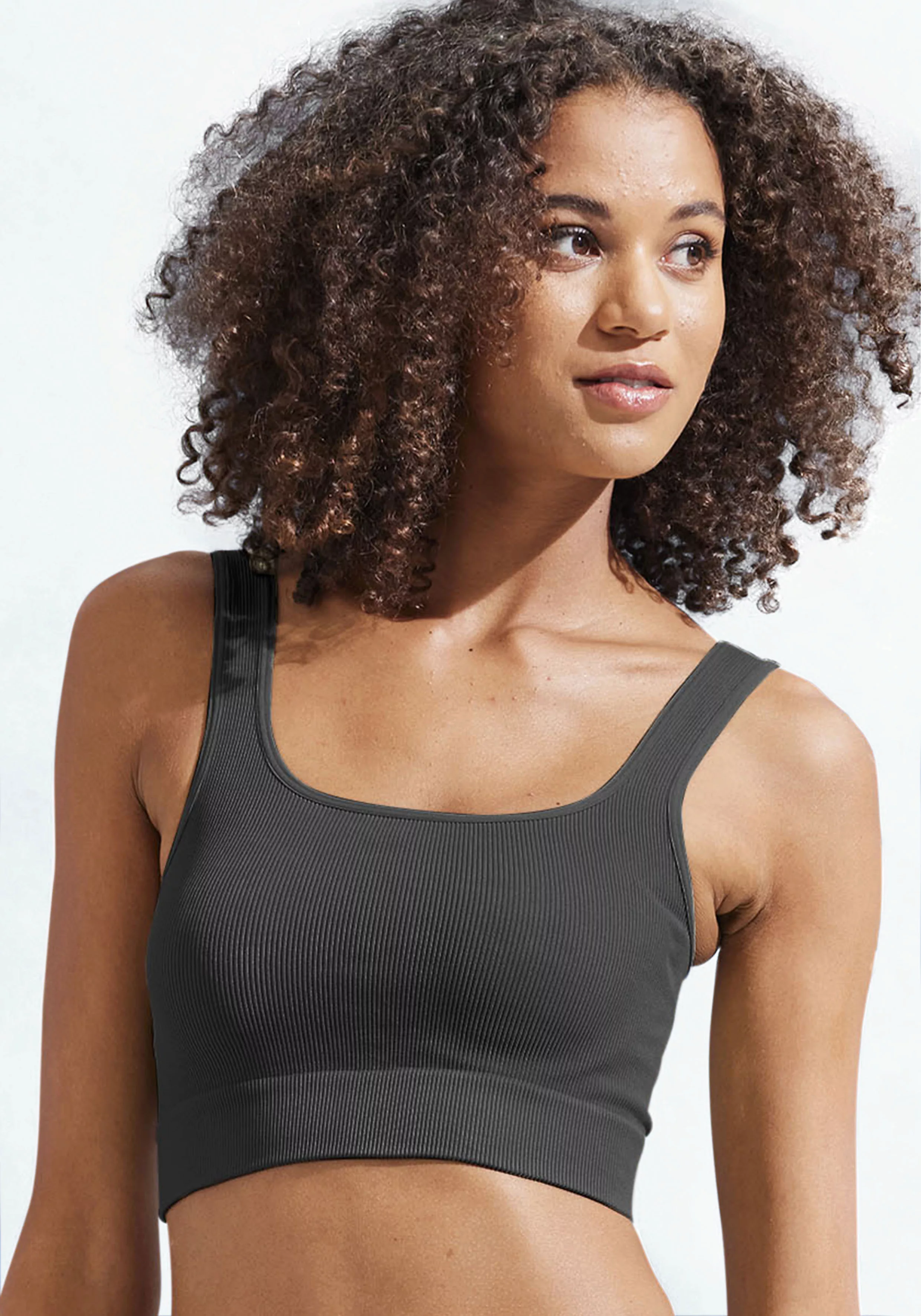 LASCANA Crop-Top "- Seamless Top", mit Rippstruktur günstig online kaufen