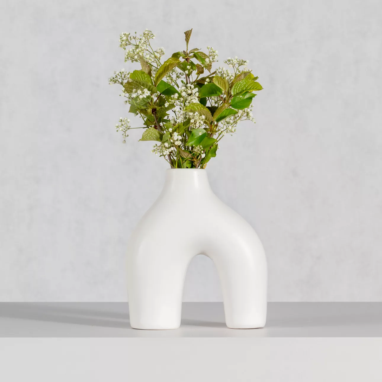 Vase Unico white 18 cm, 15,5 x 6,5 x 18 cm günstig online kaufen