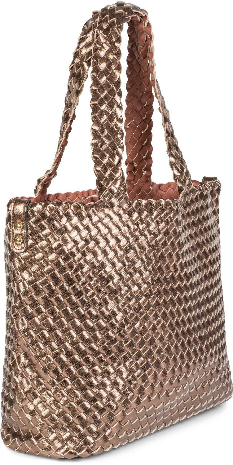styleBREAKER Schultertasche Große XXL Wendetasche geflochten günstig online kaufen