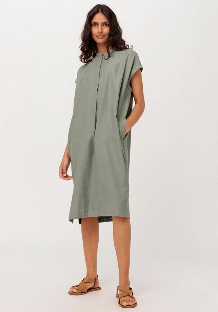 Hessnatur A-Linien-Kleid aus Bio-Baumwolle mit Leinen (1-tlg) günstig online kaufen