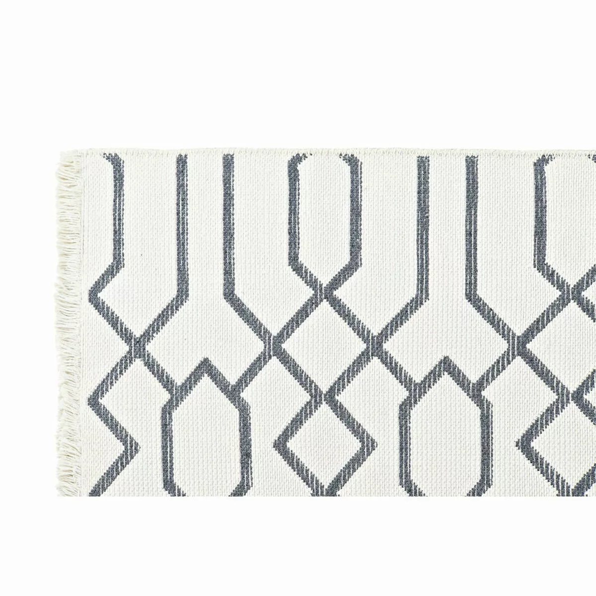 Teppich Dkd Home Decor Weiß Grau Polyester Baumwolle (120 X 180 X 1 Cm) günstig online kaufen