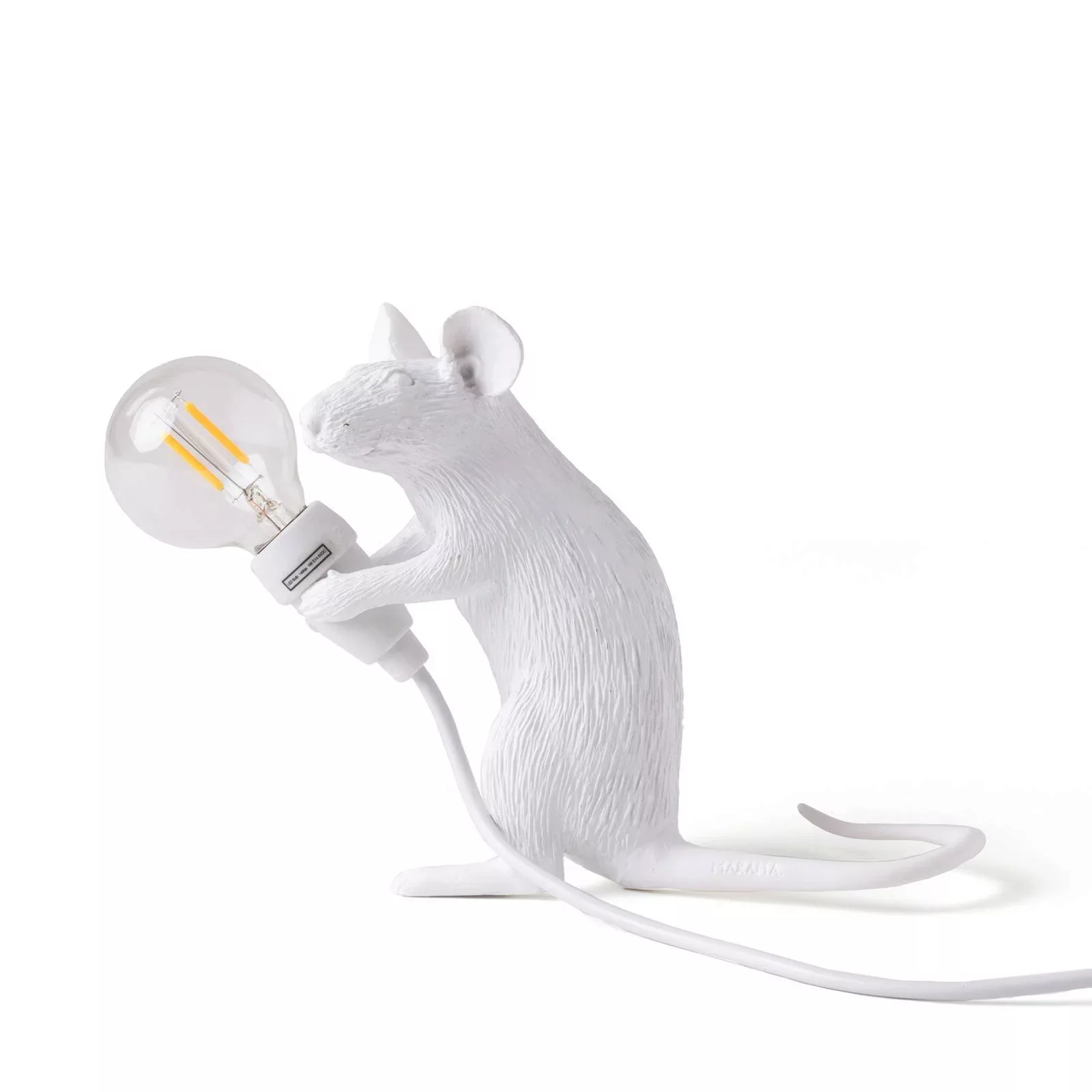 SELETTI Mouse Lamp LED-Dekolampe USB sitzend weiß günstig online kaufen