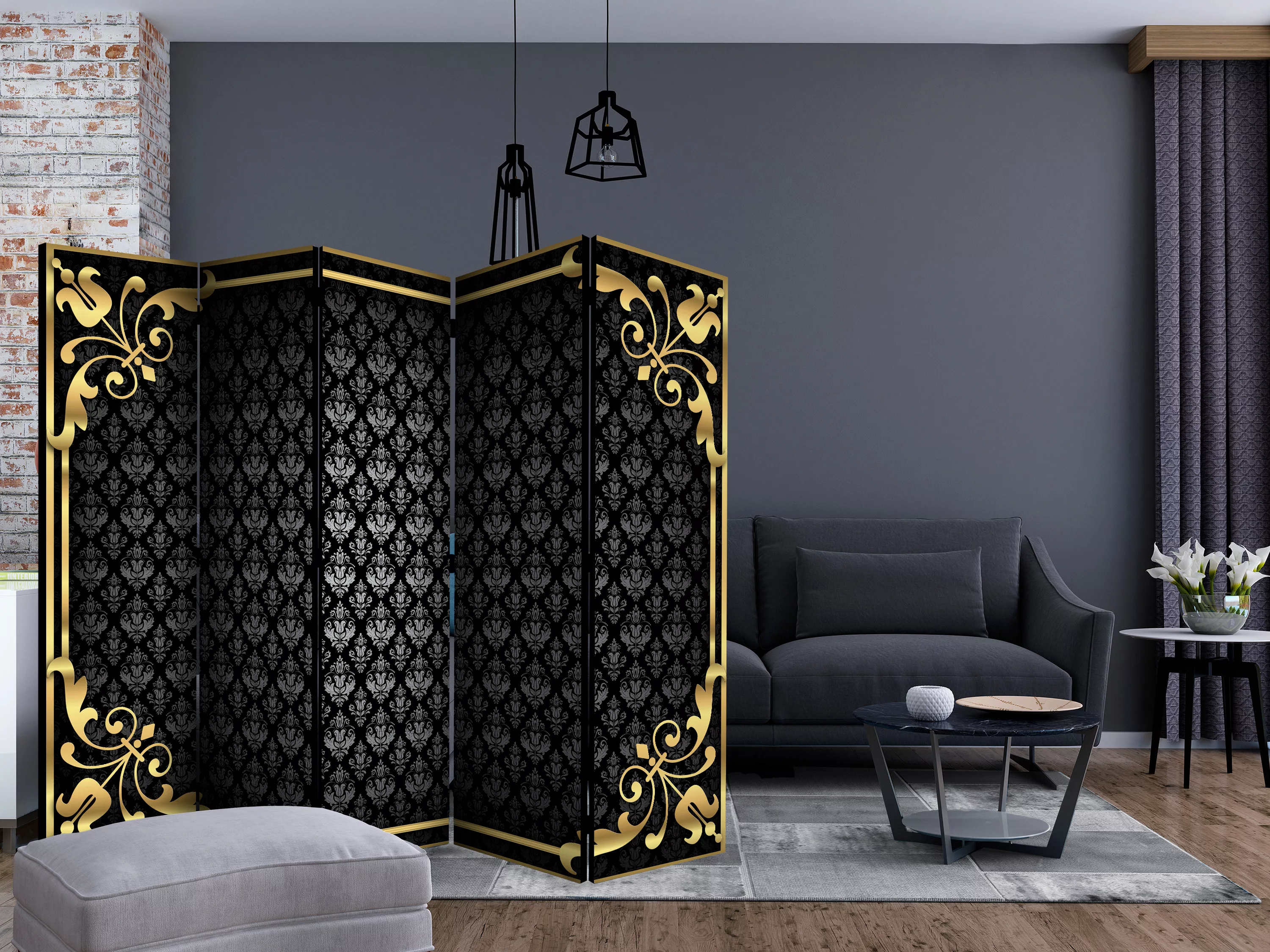 5-teiliges Paravent - A Little Bit Of Luxury Ii [room Dividers] günstig online kaufen