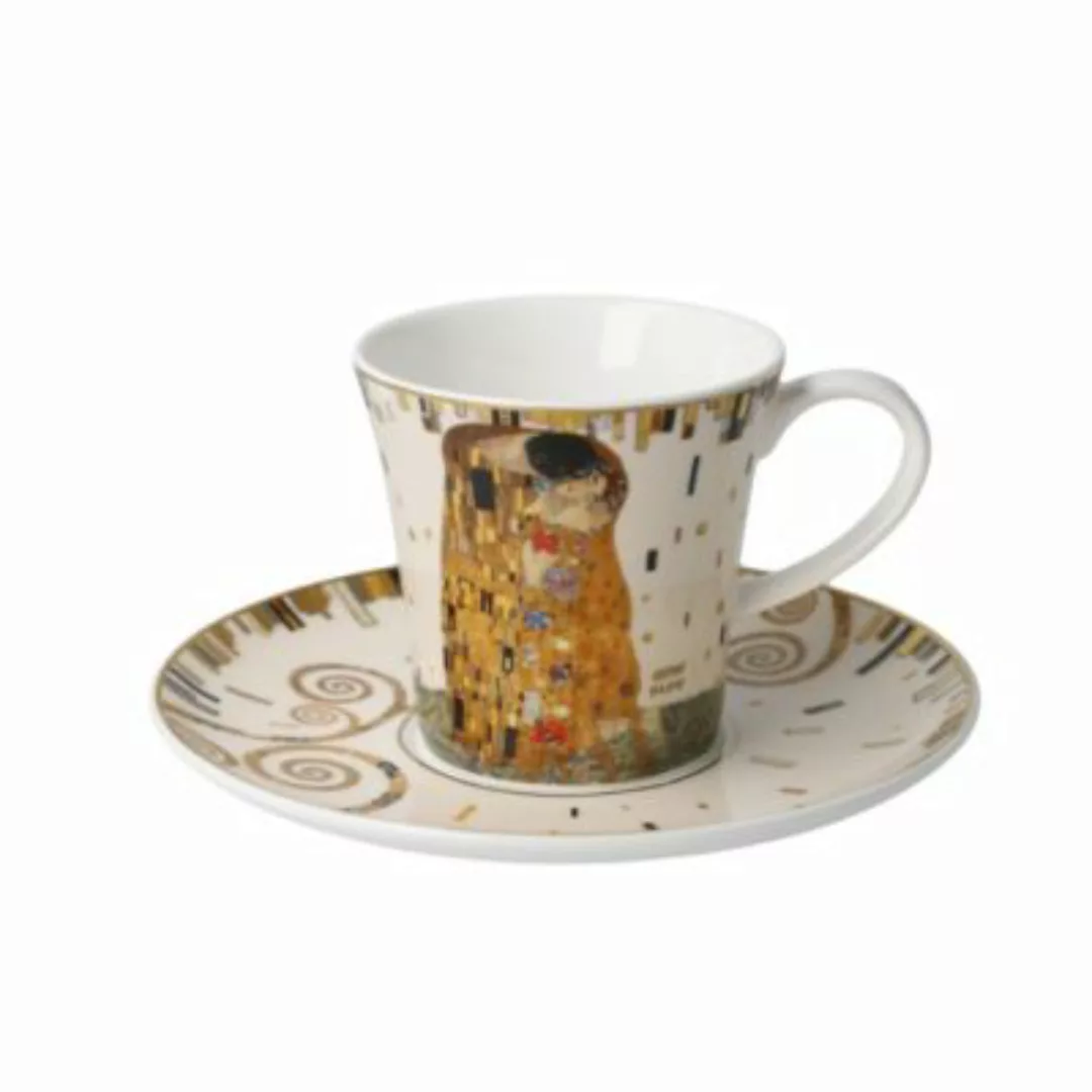 Goebel Kaffeetasse Gustav Klimt - Der Kuss bunt günstig online kaufen