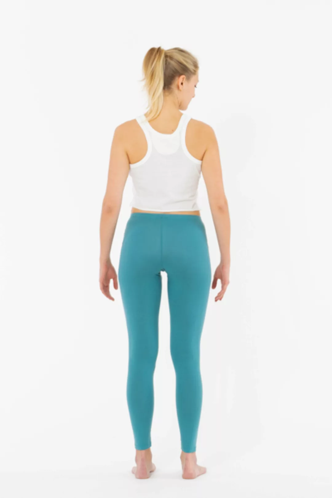 Yoga Leggings Aus Bio-baumwolle Mit Langem Bein günstig online kaufen