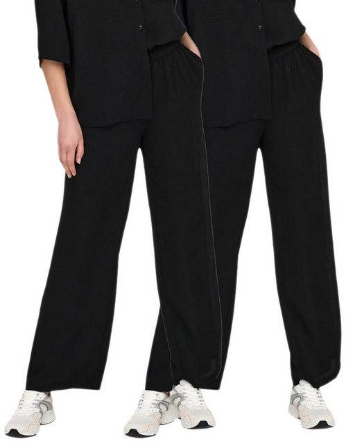 JDY Stoffhose (Set) High Waist Pants mit breiten Bein im Doppelpack günstig online kaufen