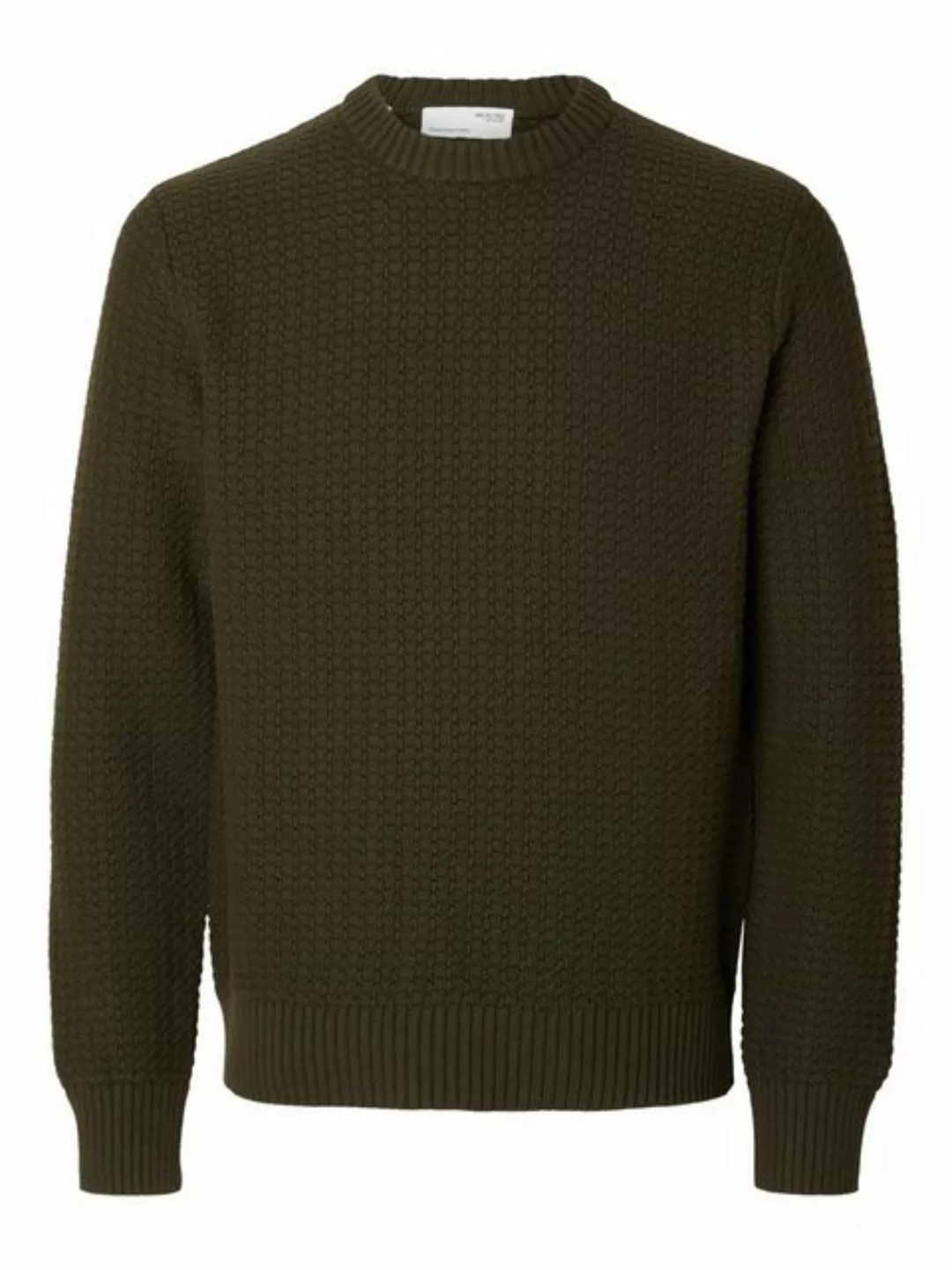 SELECTED HOMME Strickpullover TEXTURIERTER PULLOVER günstig online kaufen