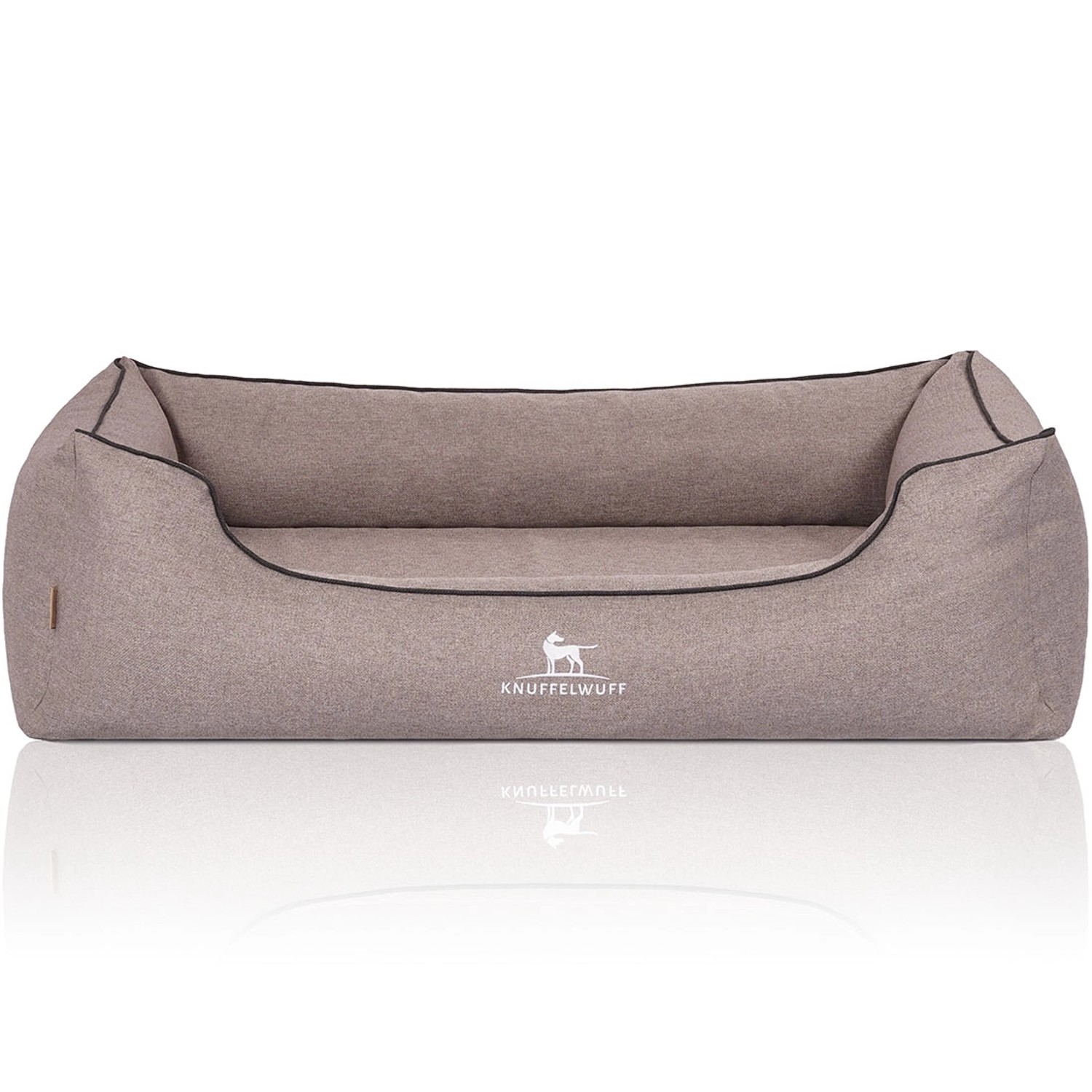 Knuffelwuff Hundebett Wippo Orthopädisch Velours XL 105 x 75cm Grau günstig online kaufen