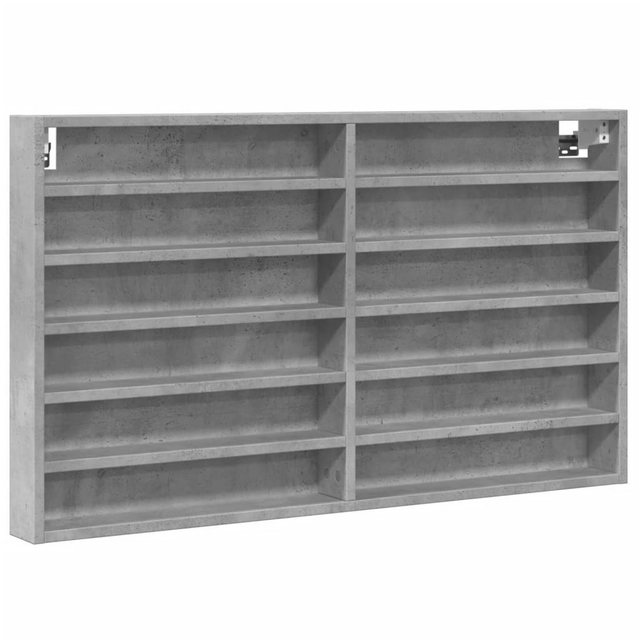 vidaXL Schrankmodule Vitrinenschrank Betongrau 100x8,5x58 cm Holzwerkstoff günstig online kaufen