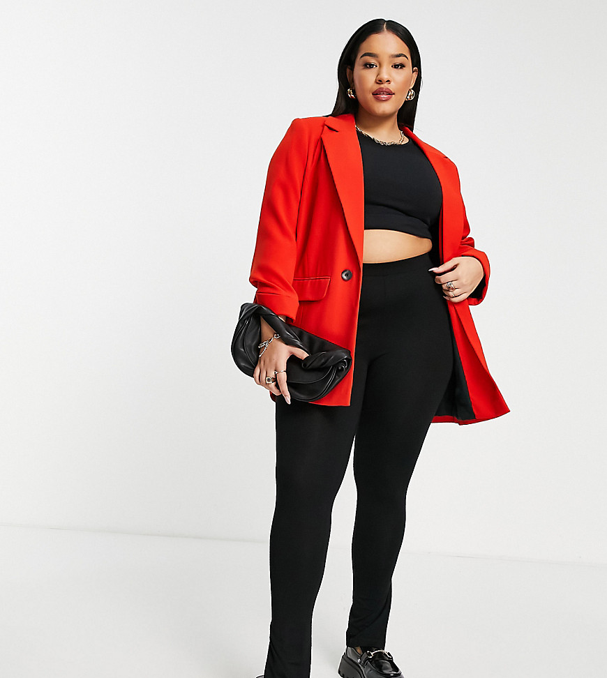 River Island Plus – Zweireihiger Blazer in Rot, Kombiteil günstig online kaufen