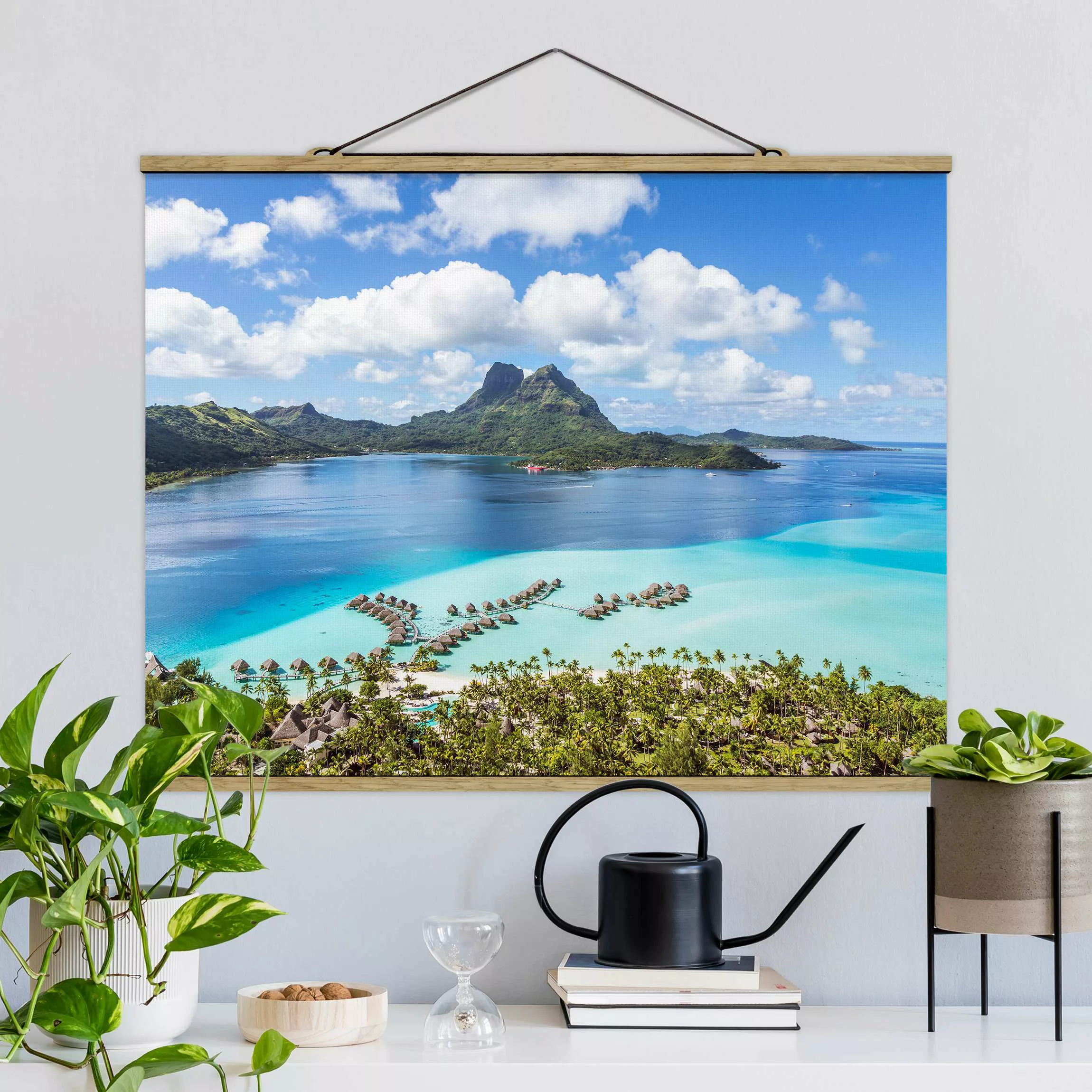 Stoffbild mit Posterleisten Inselparadies II günstig online kaufen