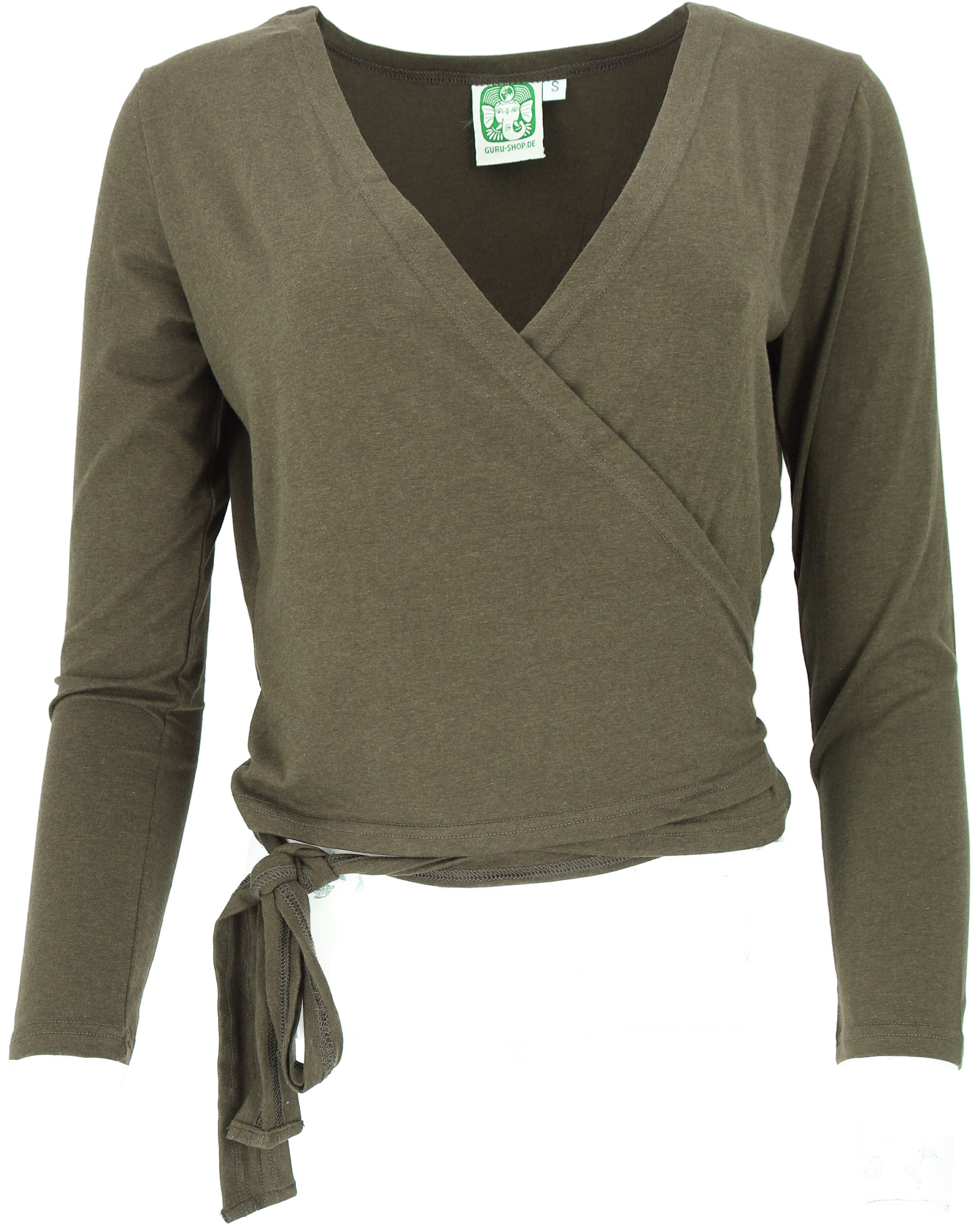 Guru-Shop Longsleeve Yoga Langarmshirt, Bio Baumwolle günstig online kaufen