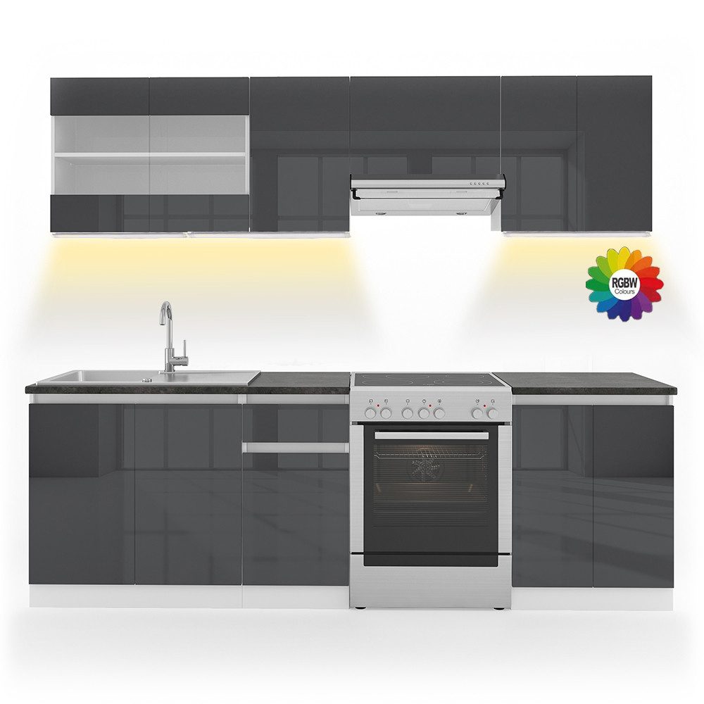 Vicco Küchenzeile R-Line, Artisan Eiche/Weiß, 350 günstig online kaufen