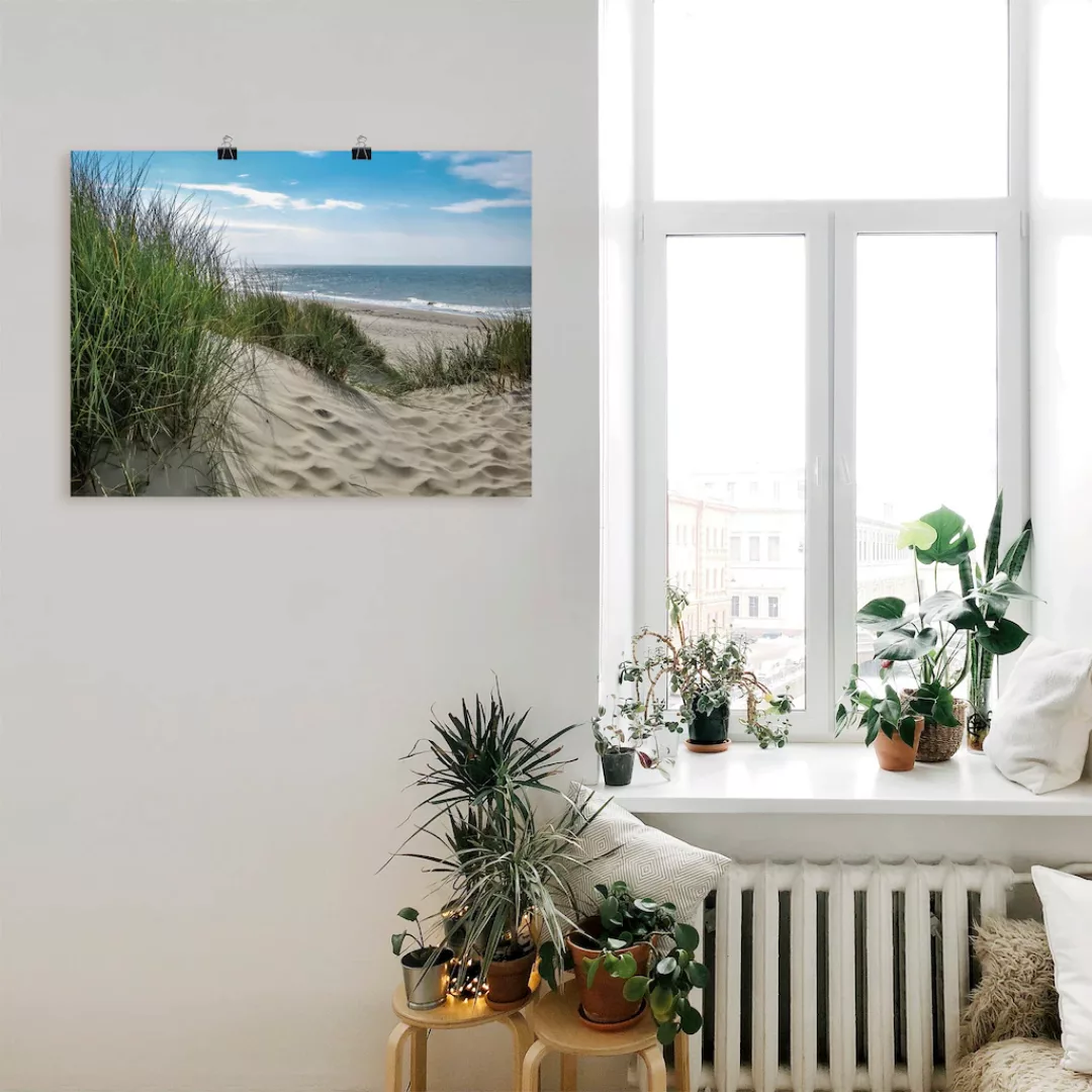 Artland Wandbild "Dünenlandschaft im Sommer an der Nordsee", Strand, (1 St. günstig online kaufen