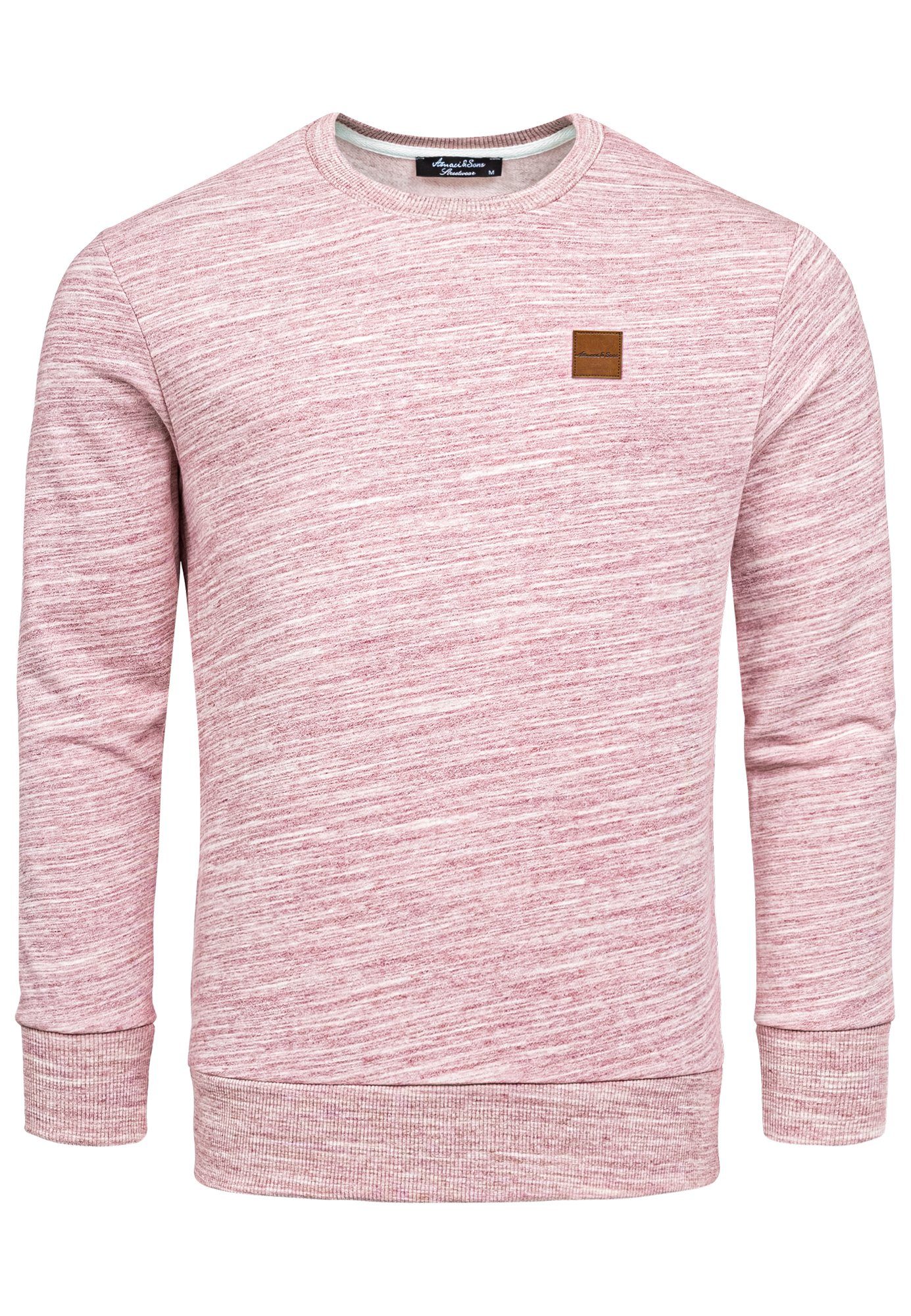 Amaci&Sons Sweatshirt DURHAM Sweatshirt mit Rundhalsausschnitt günstig online kaufen