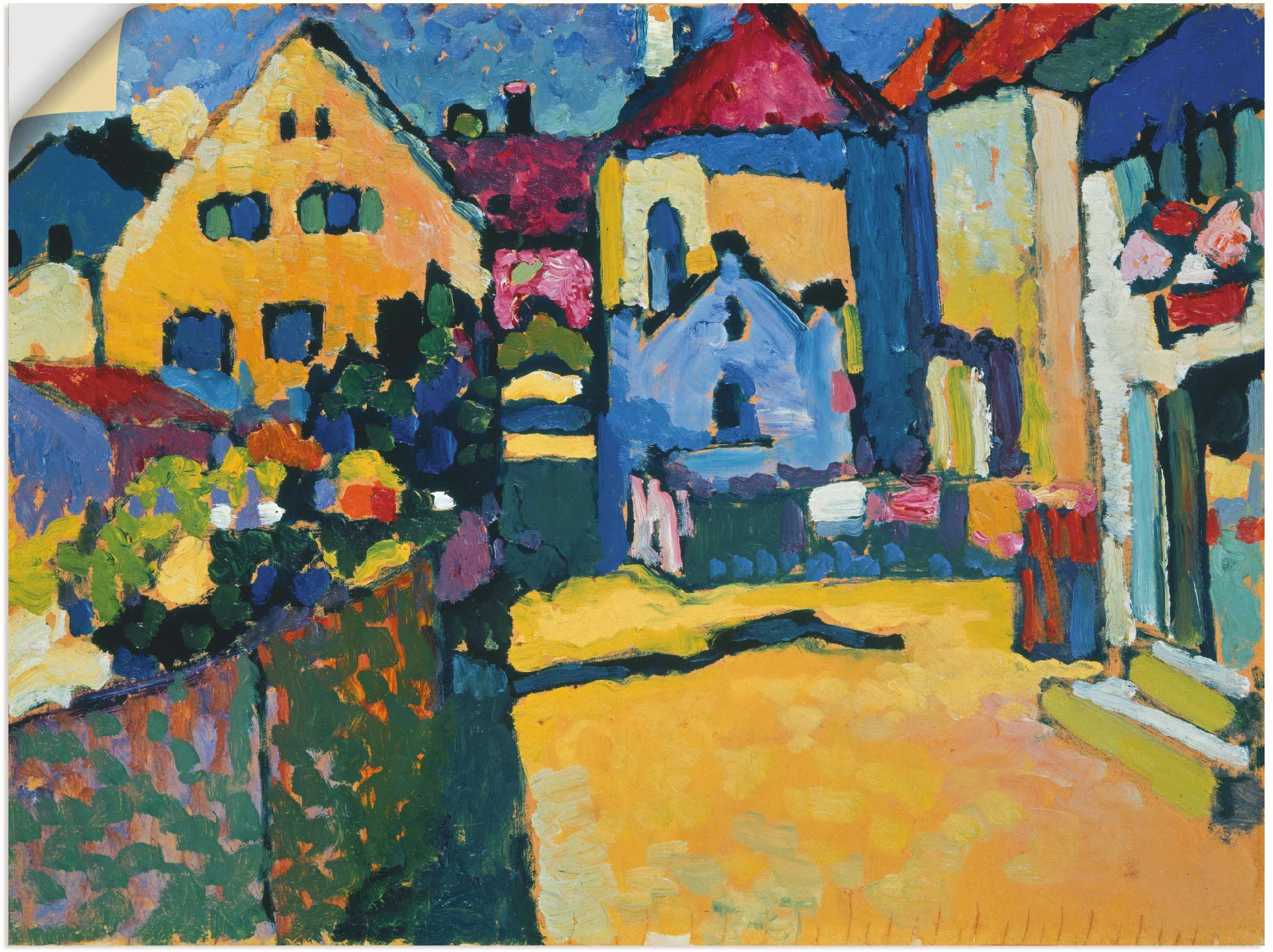 Artland Wandbild "Grüngasse in Murnau. 1909", Europa, (1 St.), als Leinwand günstig online kaufen